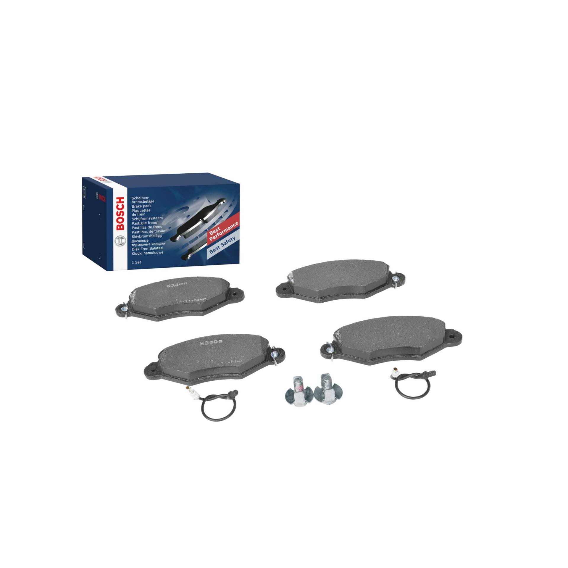 Bosch BP224 Bremsbeläge - Vorderachse - ECE-R90 Zertifizierung - vier Bremsbeläge pro Set Bosch BP224 Bremsbeläge - Vorderachse - ECE-R90 Zertifizierung - vier Bremsbeläge pro Set von Bosch Automotive