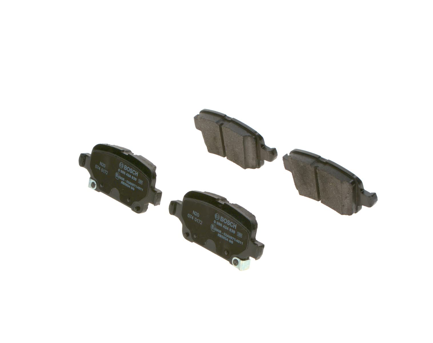 Bosch BP2458 Bremsbeläge - Hinterachse - ECE-R90 Zertifizierung - vier Bremsbeläge pro Set Bosch BP2458 Bremsbeläge - Hinterachse - ECE-R90 Zertifizierung - vier Bremsbeläge pro Set von Bosch Automotive