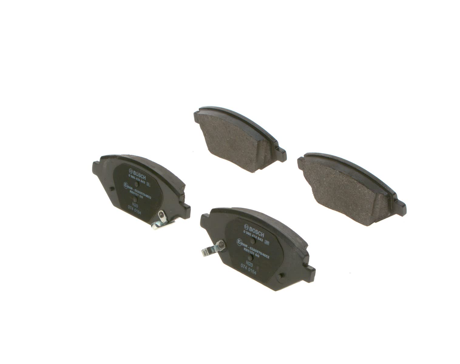 Bosch BP2466 Bremsbeläge - Vorderachse - ECE-R90 Zertifizierung - vier Bremsbeläge pro Set Bosch BP2466 Bremsbeläge - Vorderachse - ECE-R90 Zertifizierung - vier Bremsbeläge pro Set von Bosch Automotive