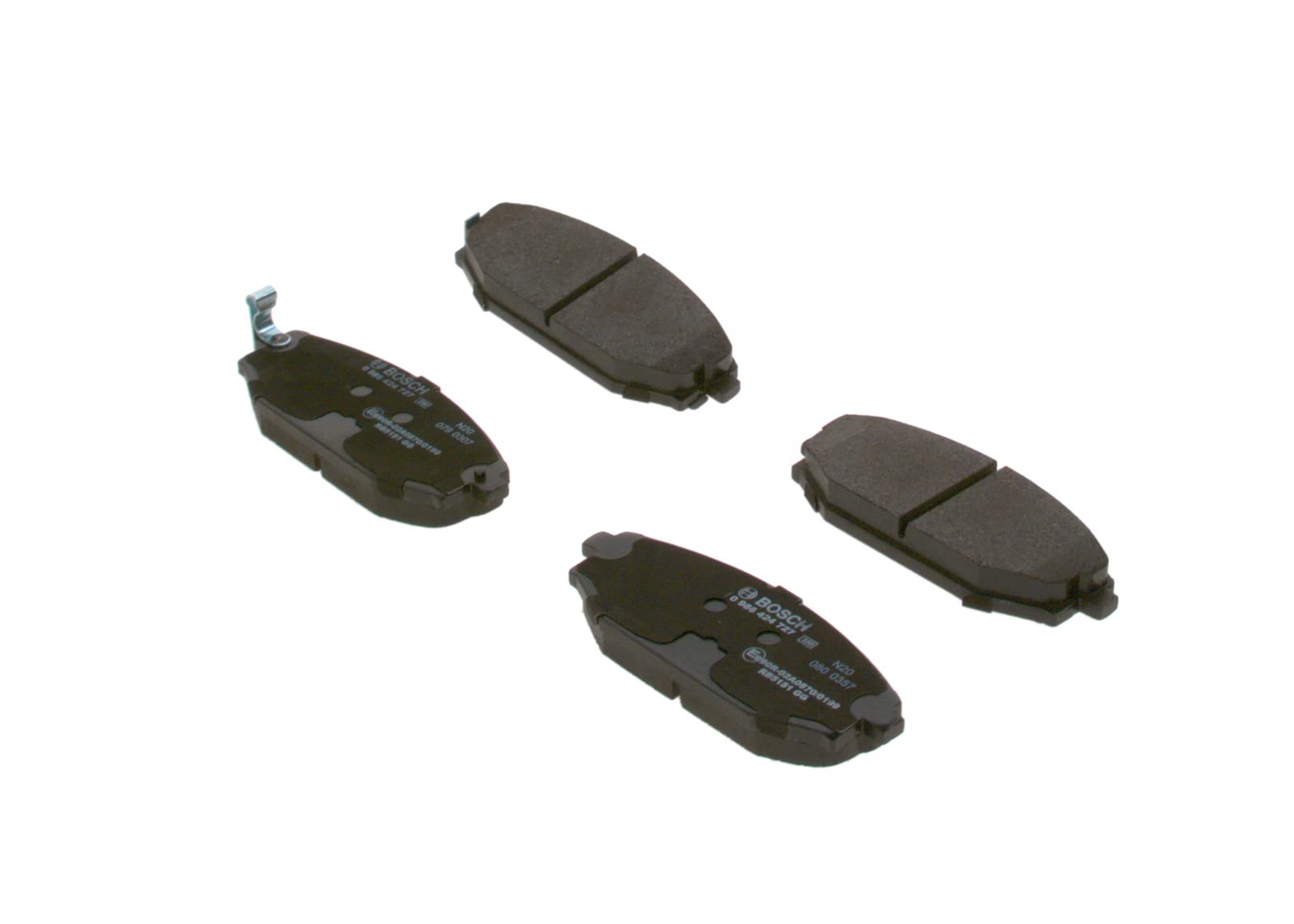 Bosch BP438 Bremsbeläge - Vorderachse - ECE-R90 Zertifizierung - vier Bremsbeläge pro Set Bosch BP438 Bremsbeläge - Vorderachse - ECE-R90 Zertifizierung - vier Bremsbeläge pro Set von Bosch Automotive