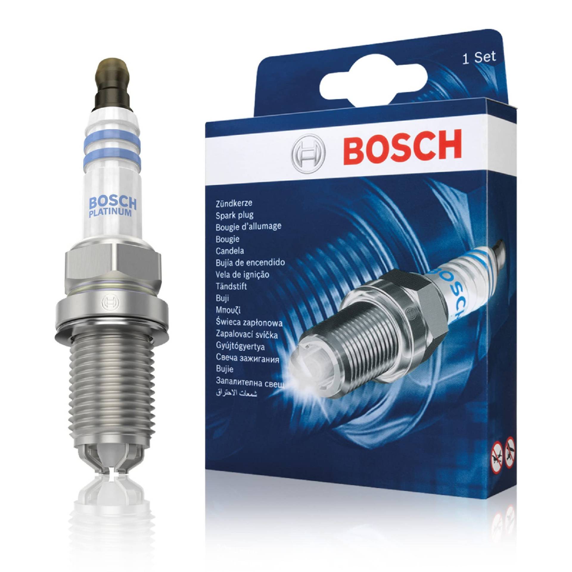Bosch FGR7DQP+ (+48) - Platinum Zündkerzen - 4er Set von Bosch Automotive