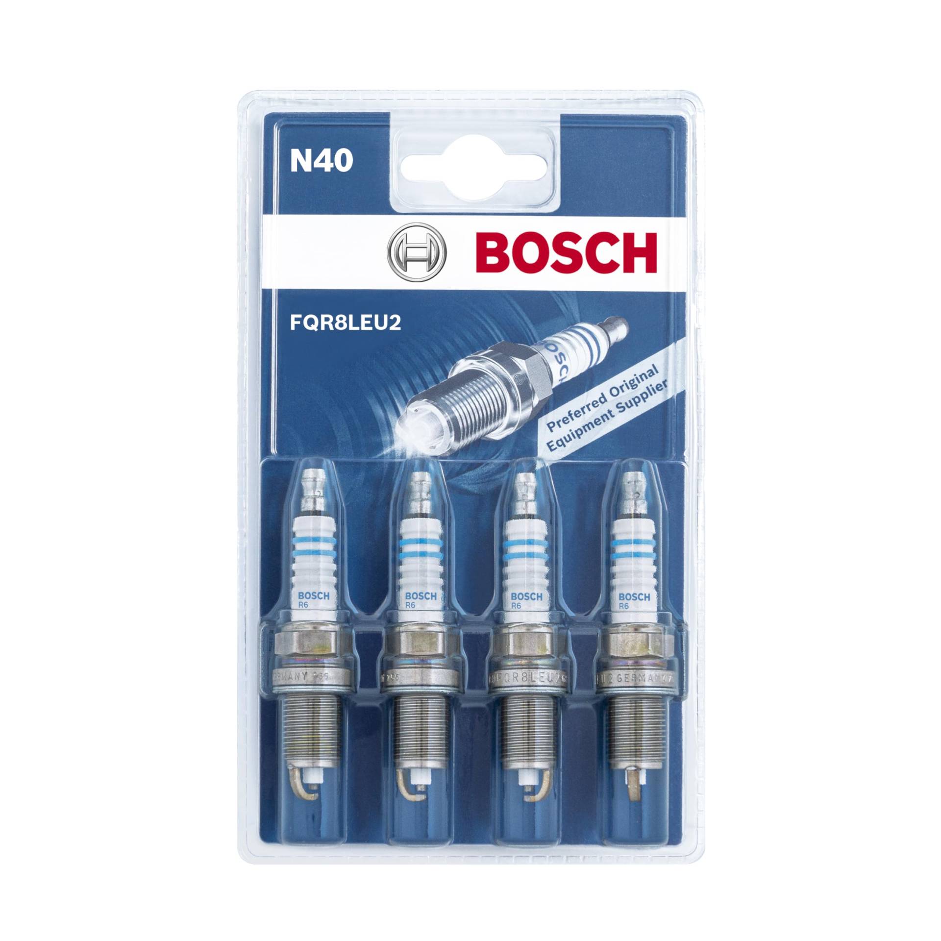 Bosch FQR8LEU2 (N40) - Nickel Zündkerzen - 4er Set von Bosch Automotive