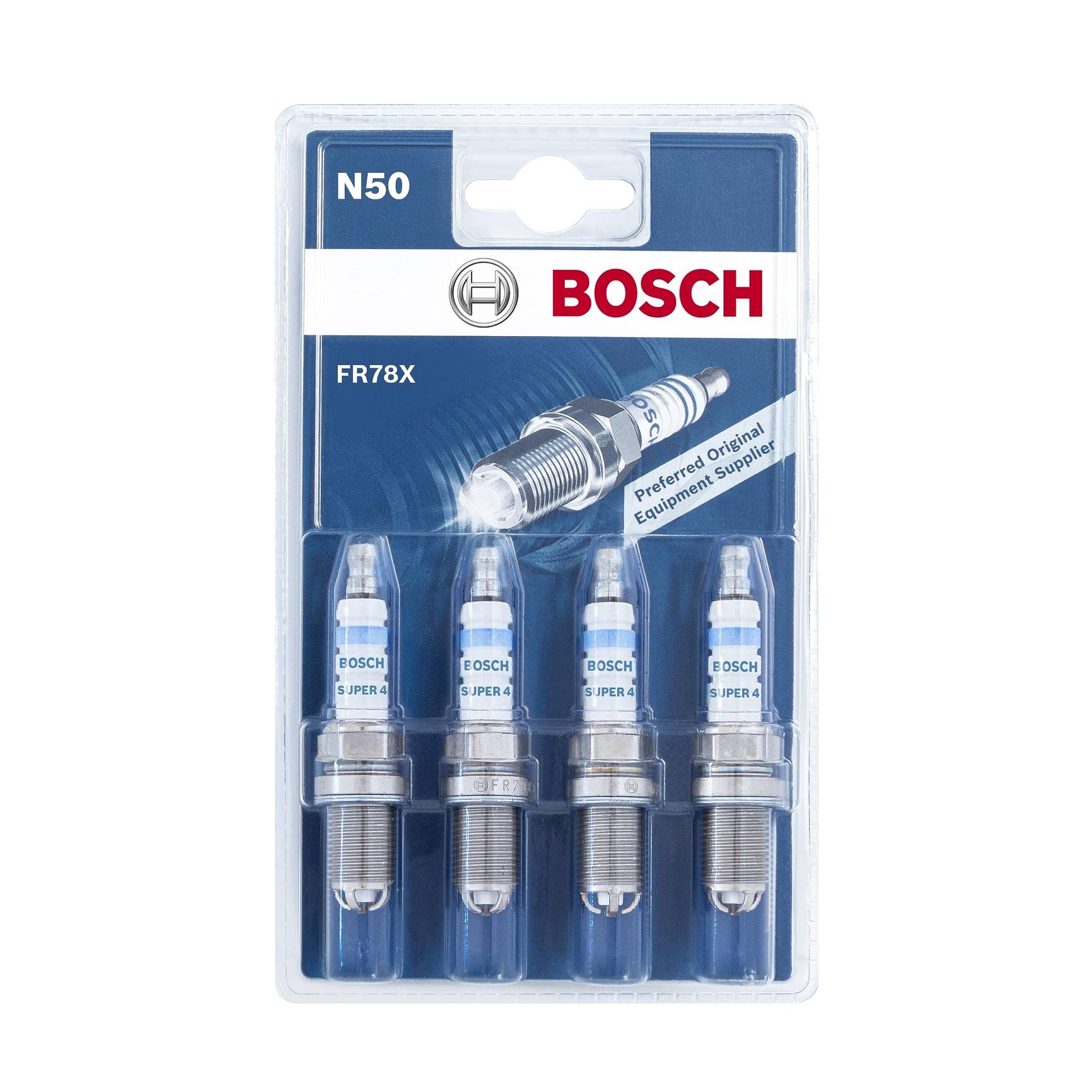 Bosch FR78X (510/N50) - Zündkerzen Super 4 - 4er Set, Nickel von Bosch Automotive