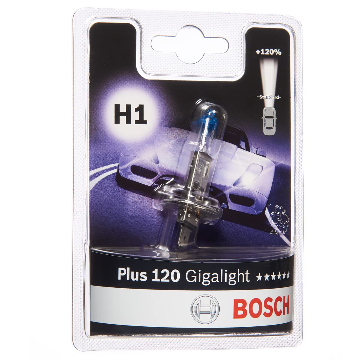 Bosch H1 Plus 120 Gigalight Fahrzeuglampe 12V 55W P14,5s (1 Stück) Bosch H1 Plus 120 Gigalight Fahrzeuglampe 12V 55W P14,5s (1 Stück) von Bosch Automotive