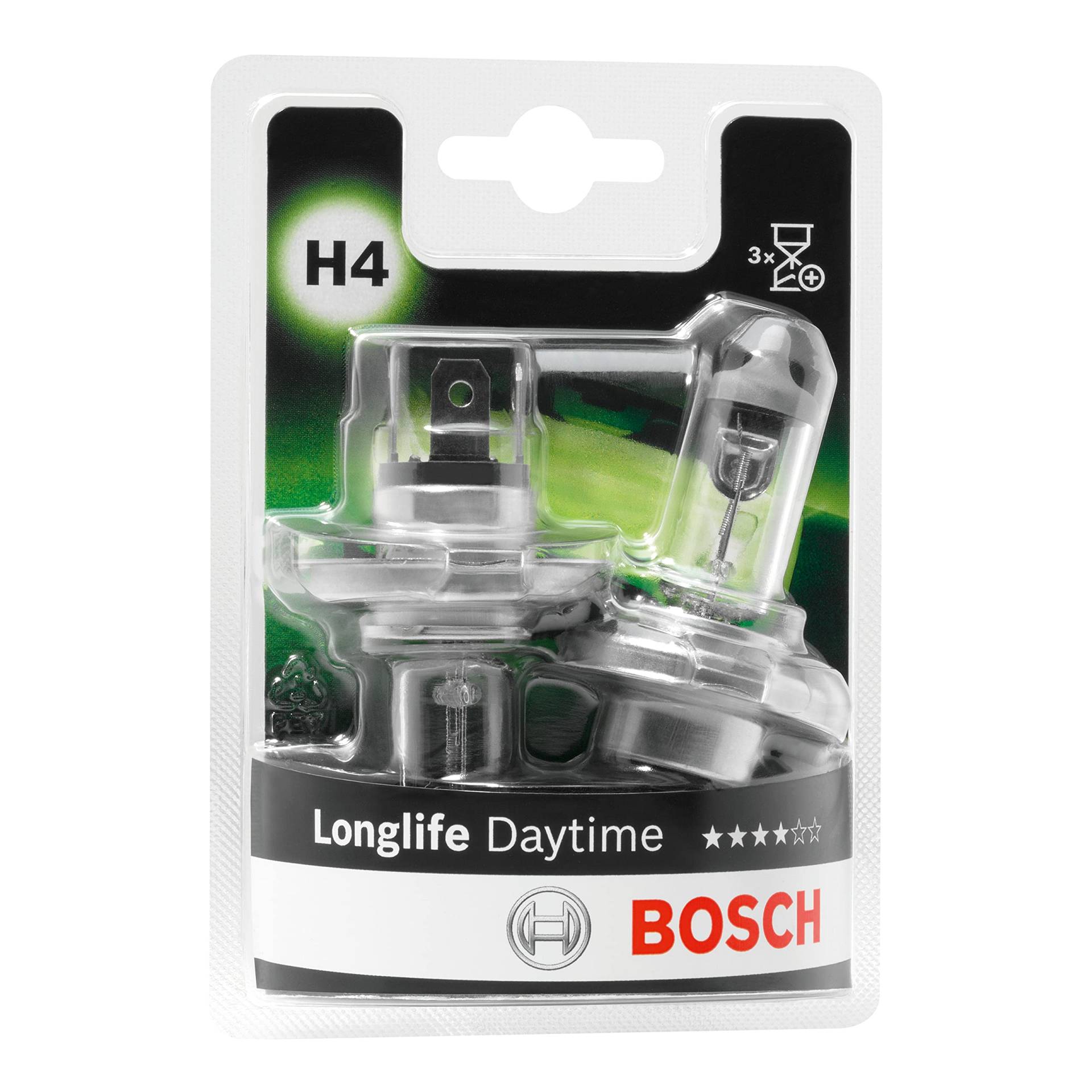 Bosch H4 Longlife Daytime Lampen - 12 V 60/55 W P43t - 2 Stücke von Bosch Automotive
