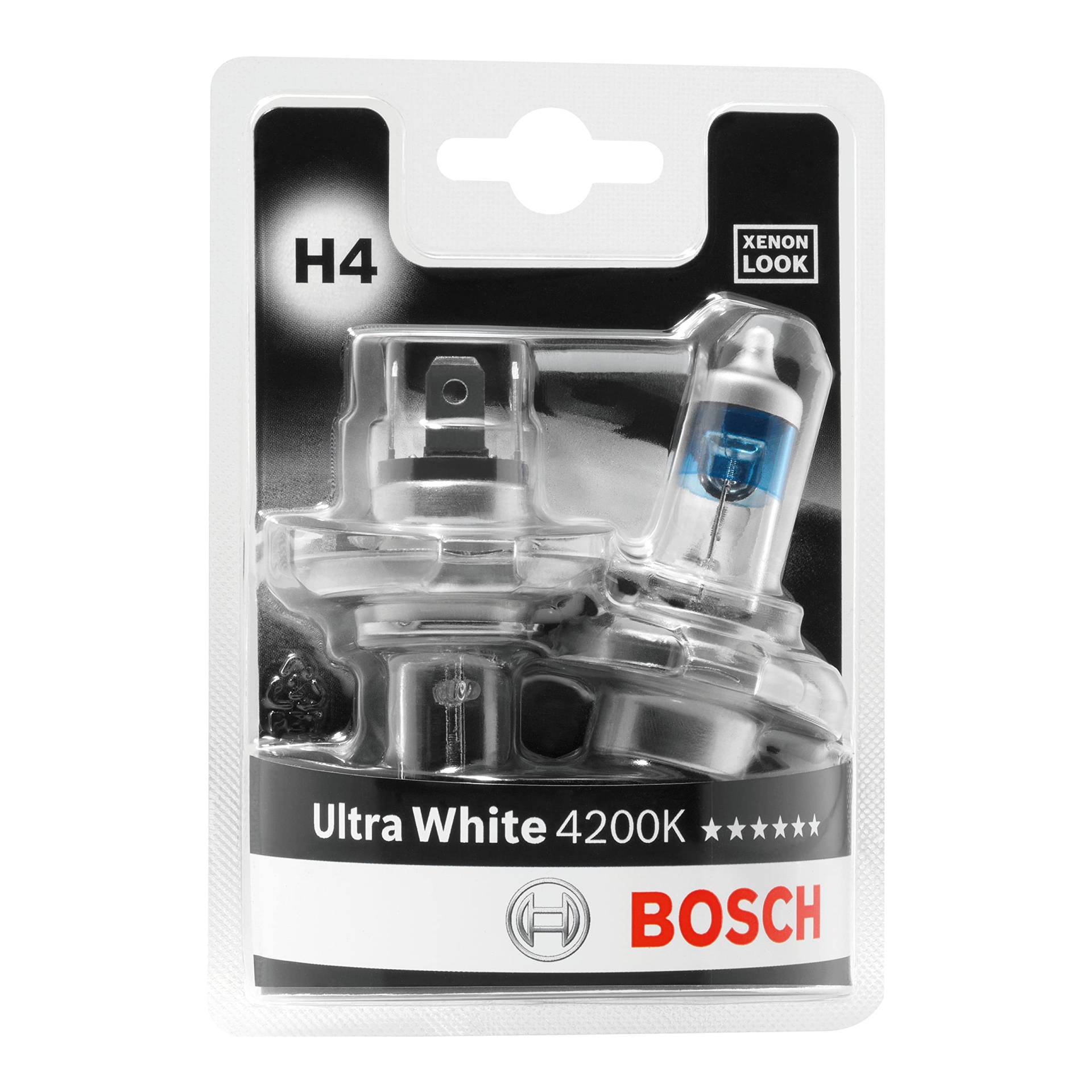 Bosch H4 Ultra White 4200K Lampen - 12 V 60/55 W P43t - 2 Stücke von Bosch Automotive