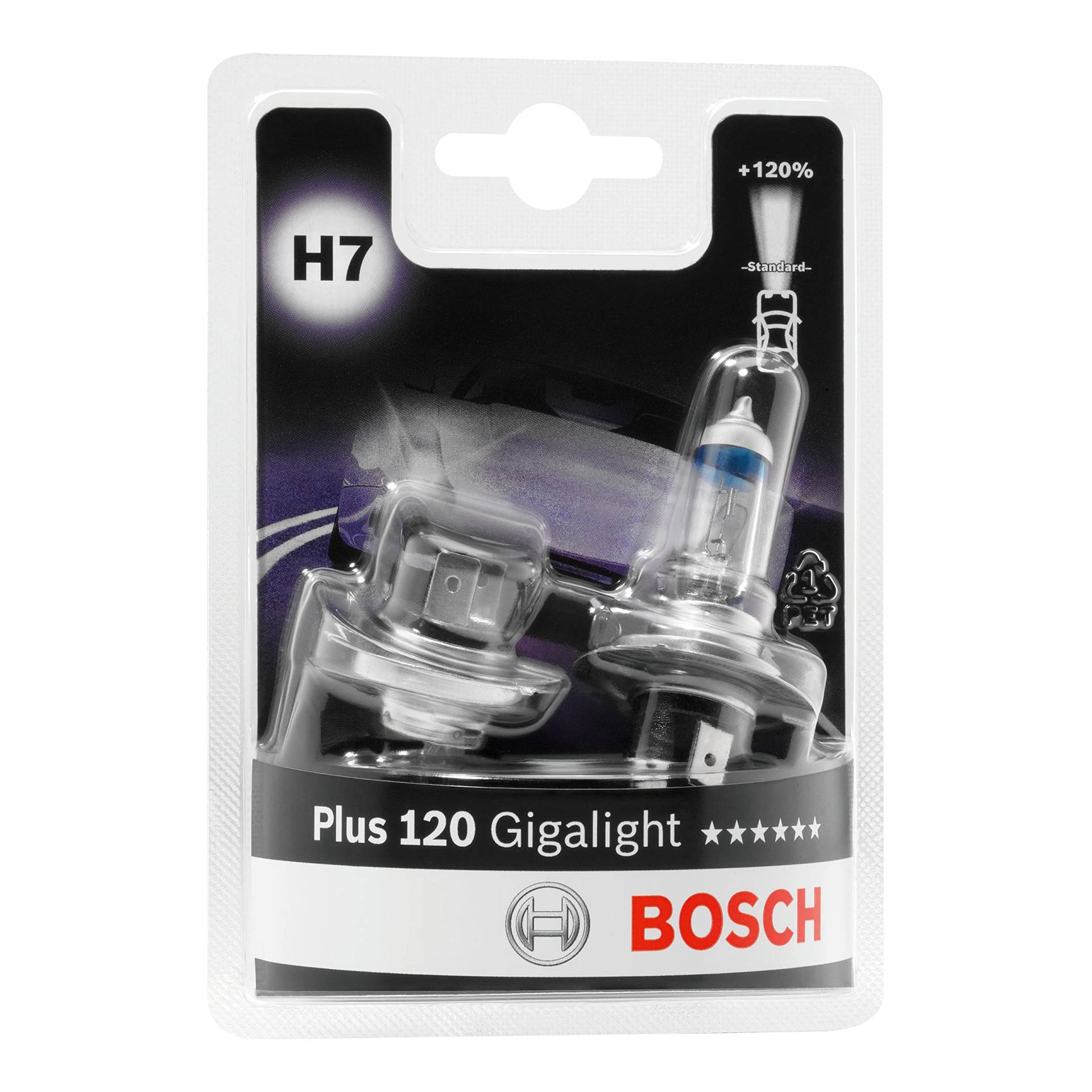 Bosch H7 Plus 120 Gigalight Lampen - 12 V 55 W PX26d - 2 Stücke von Bosch Automotive