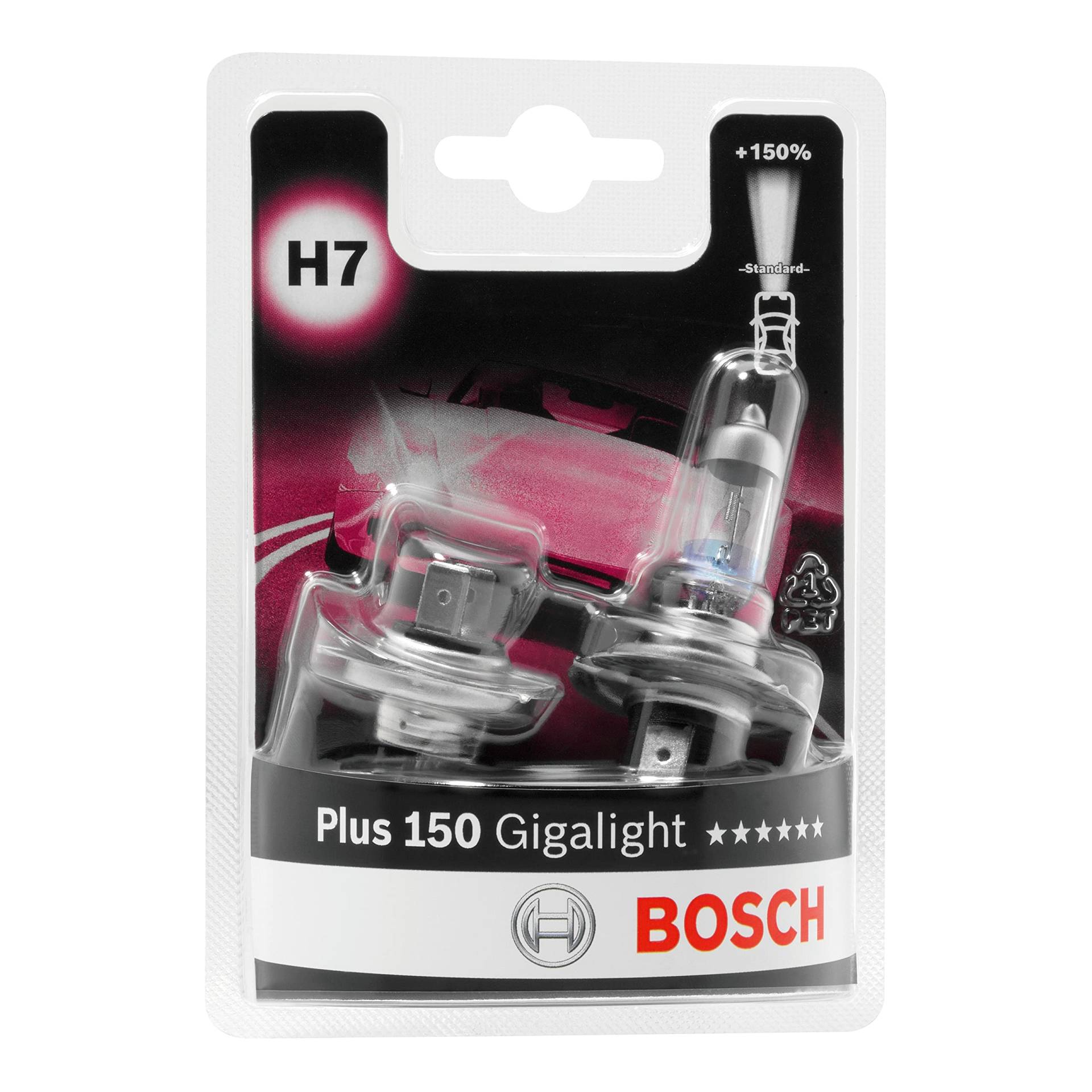 Bosch H7 Plus 150 Gigalight Fahrzeuglampe 12V 55W PX26d (2 Stück) Bosch H7 Plus 150 Gigalight Fahrzeuglampe 12V 55W PX26d (2 Stück) von Bosch Automotive