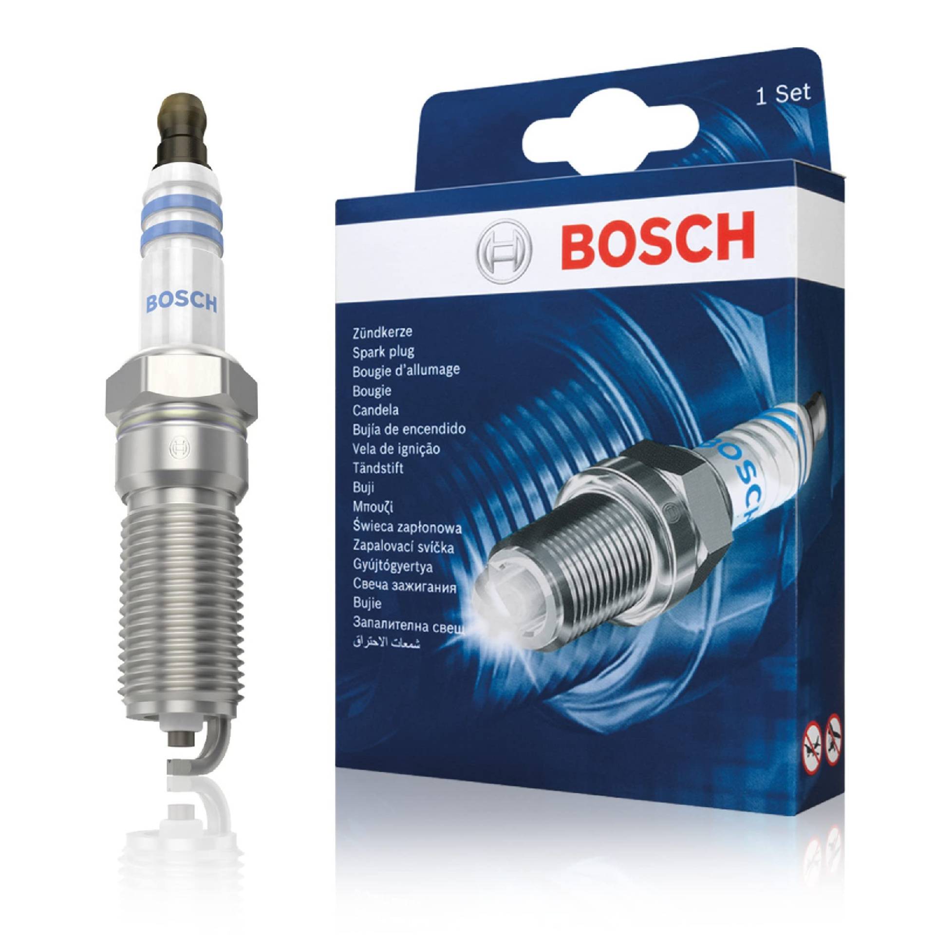 Bosch HR8MCV (+39) - Nickel Zündkerzen - 4er Set von Bosch Automotive