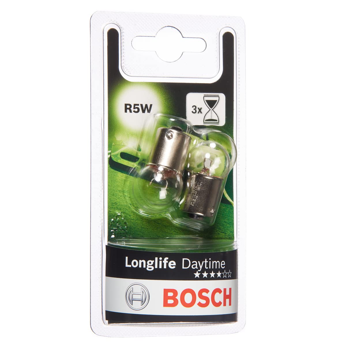 Bosch R5W Longlife Daytime Fahrzeuglampen - 12 V 5 W BA15s - 2 Stücke von Bosch Automotive