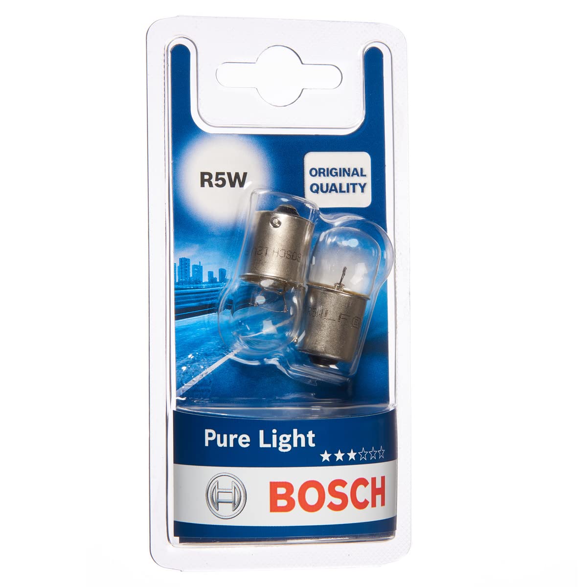Bosch R5W Pure Light Fahrzeuglampen - 12 V 5 W BA15s - 2 Stücke Bosch R5W Pure Light Fahrzeuglampen - 12 V 5 W BA15s - 2 Stücke von Bosch Automotive