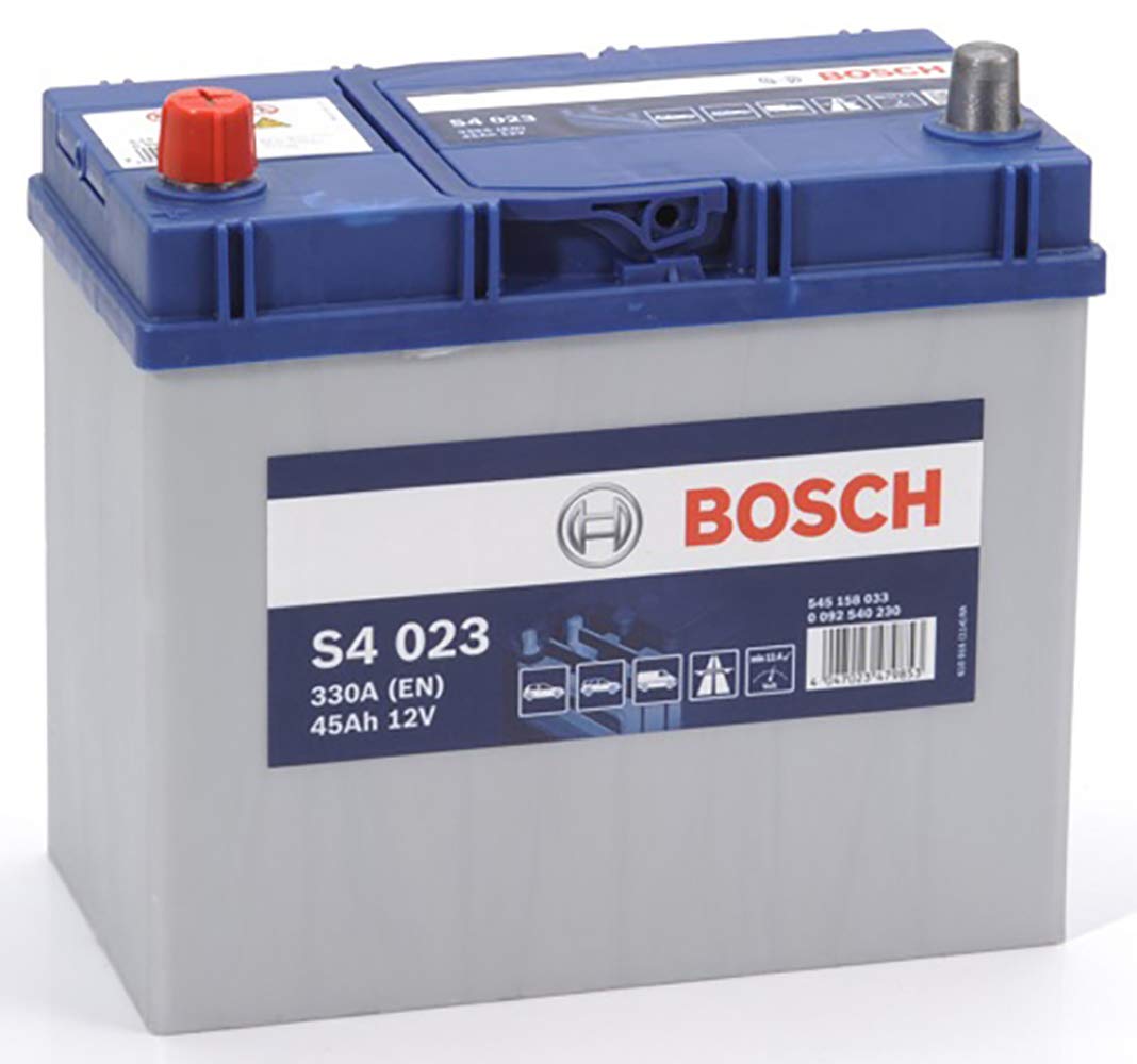 Bosch S4023 - Autobatterie - 45A/h - 330A - Blei-Säure-Technologie - für Fahrzeuge ohne Start-Stopp-System von Bosch Automotive
