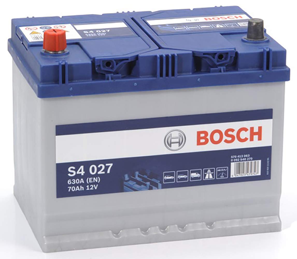 Bosch S4027 - Autobatterie - 70A/h - 630A - Blei-Säure-Technologie - für Fahrzeuge ohne Start-Stopp-System, 261 x 175 x 220 mm von Bosch Automotive