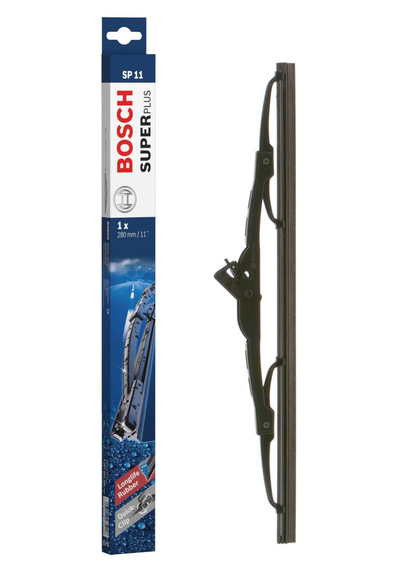 Bosch Scheibenwischer Super Plus SP11, Länge: 280mm − einzelner Scheibenwischer für Frontscheibe - Nur für Rechtslenker-Fahrzeuge (UK) von Bosch Automotive