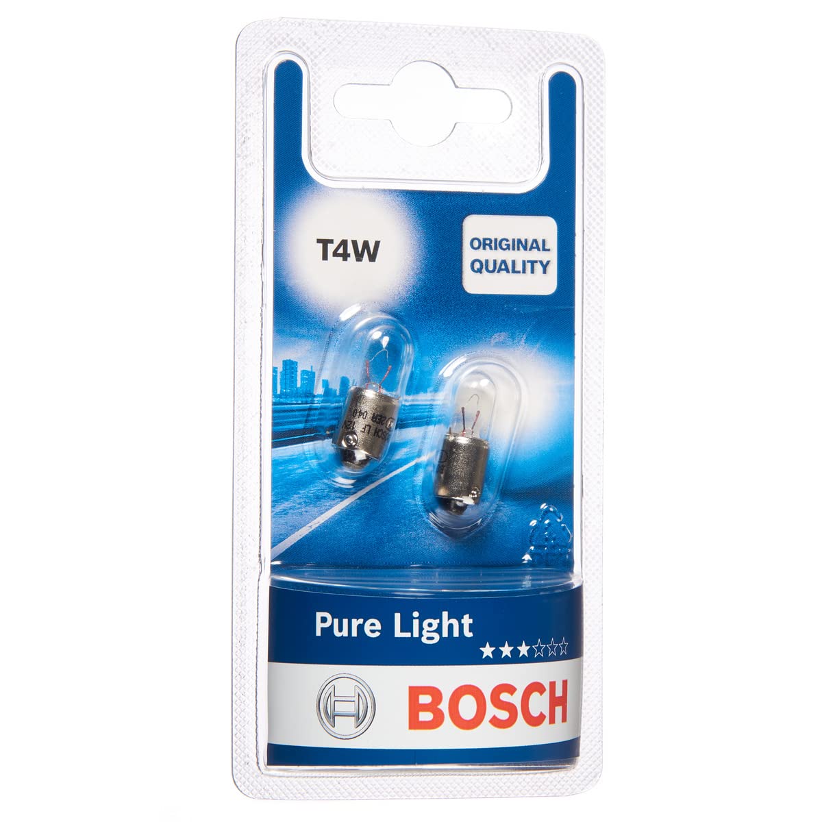 Bosch T4W Pure Light Fahrzeuglampen - 12 V 4 W BA9s - 2 Stücke von Bosch Automotive