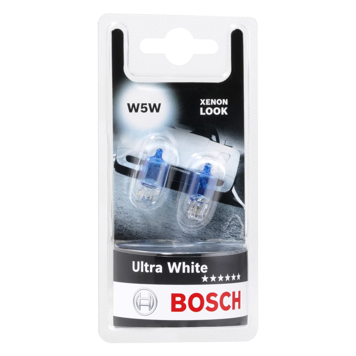 Bosch W5W Ultra White Fahrzeuglampen - 12 V 5 W W2,1x9,5d - 2 Stücke von Bosch Automotive