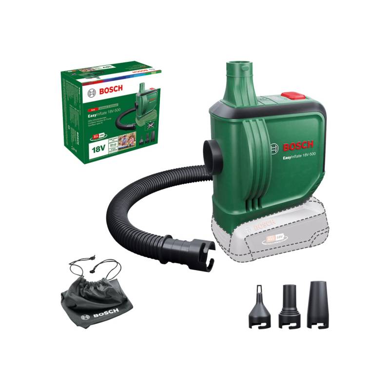 Bosch Home and Garden Bosch Home and Garden Bosch elektrische Luftpumpe/Luftpumpe für Luftmatratze EasyInflate 18V-500 (ohne Akku; 18 Volt System; zum Aufblasen und Entleeren; im Karton) von Bosch Home and Garden