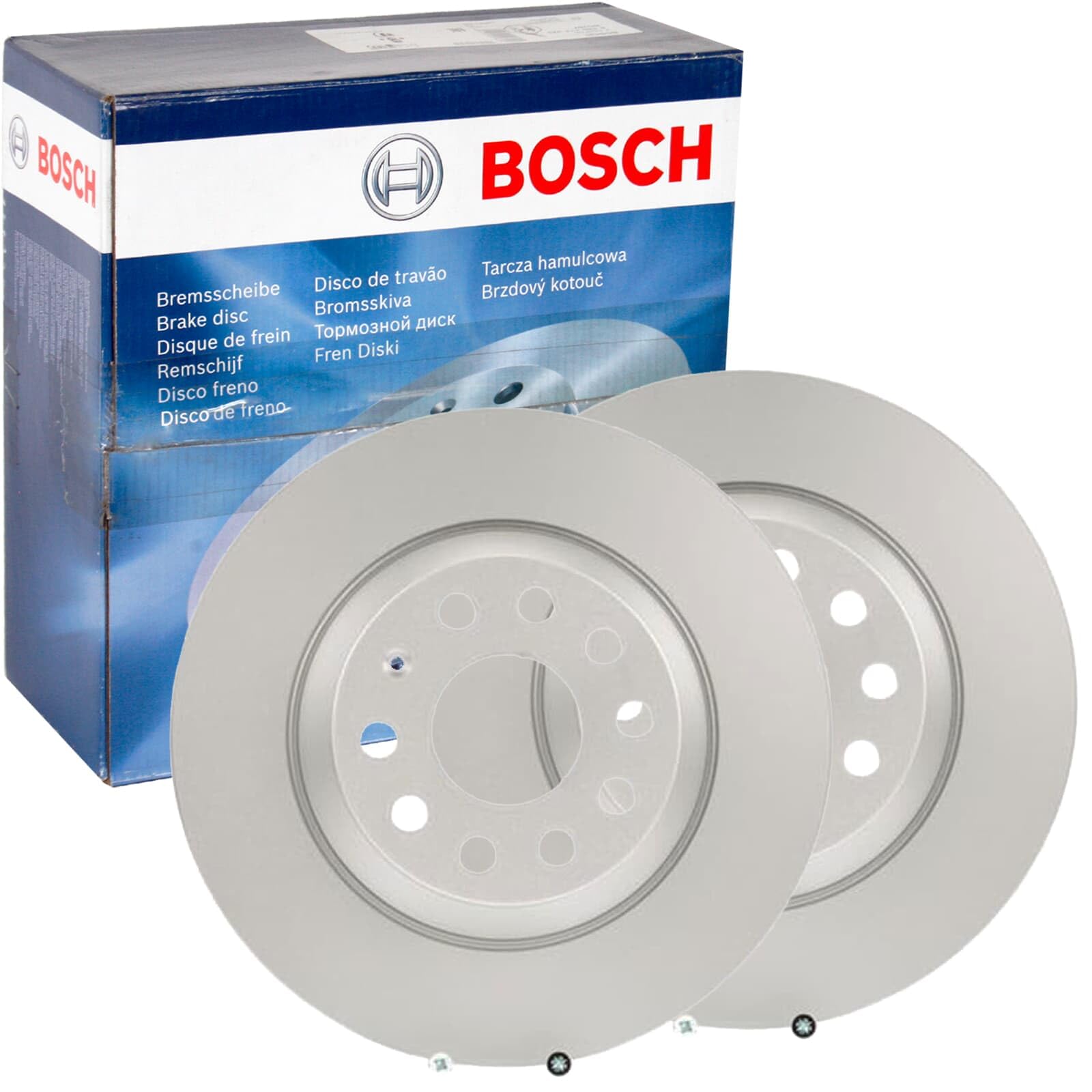 2x BOSCH Bremsscheibe Hinten Ø300mm Höhe: 48.3mm Dicke: 12mm Lochkreis-Ø: 112mm voll 0 986 479 A84 von BOSCH