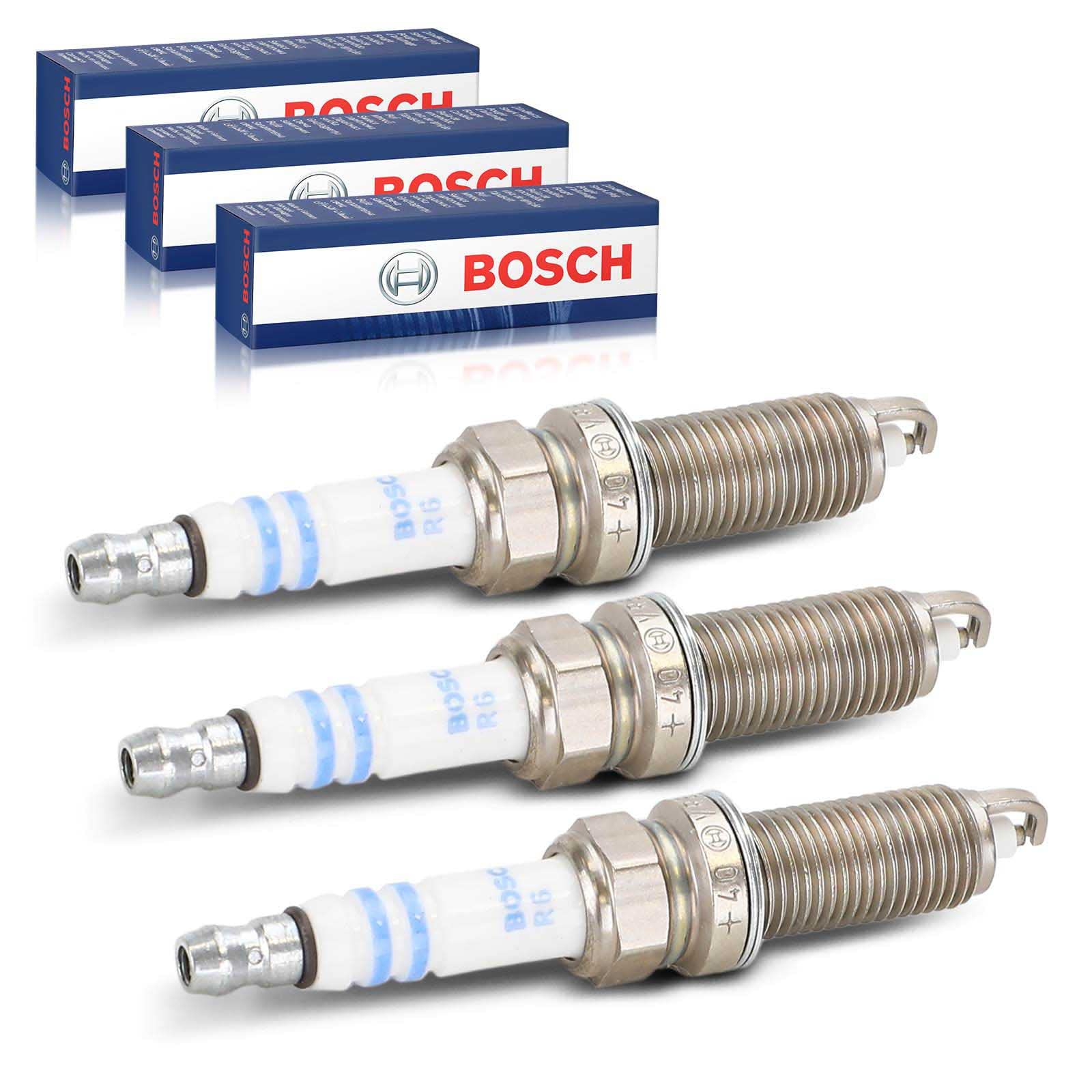 3x Original BOSCH 242129510 Zündkerze Kompatibel mit C2 JM 2006-2008 Logan LS 2006-2008 206 2A/C 2E/K 2003-2006 307 3A/C 3E 3H 2003-2008 Clio II III IV 1.2L 2001-Heute von Bosch