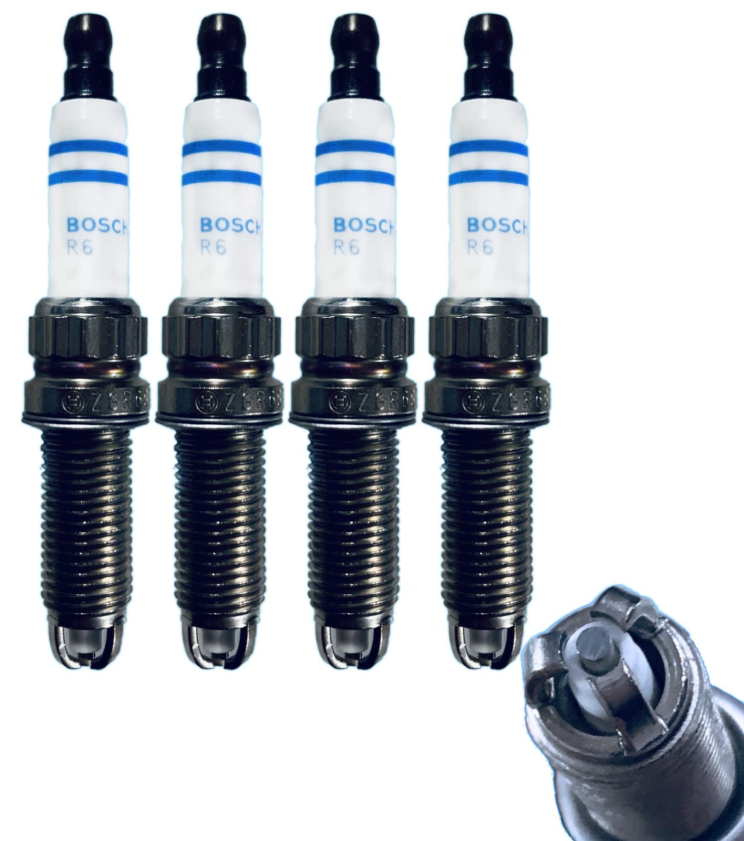 4x BOSCH 0242140560 ZGR6STE2W Zündkerze für BMW E81-88 3er E90-93 E60 E61 N43 4x BOSCH 0242140560 ZGR6STE2W Zündkerze für BMW E81-88 3er E90-93 E60 E61 N43 von Bosch Automotive