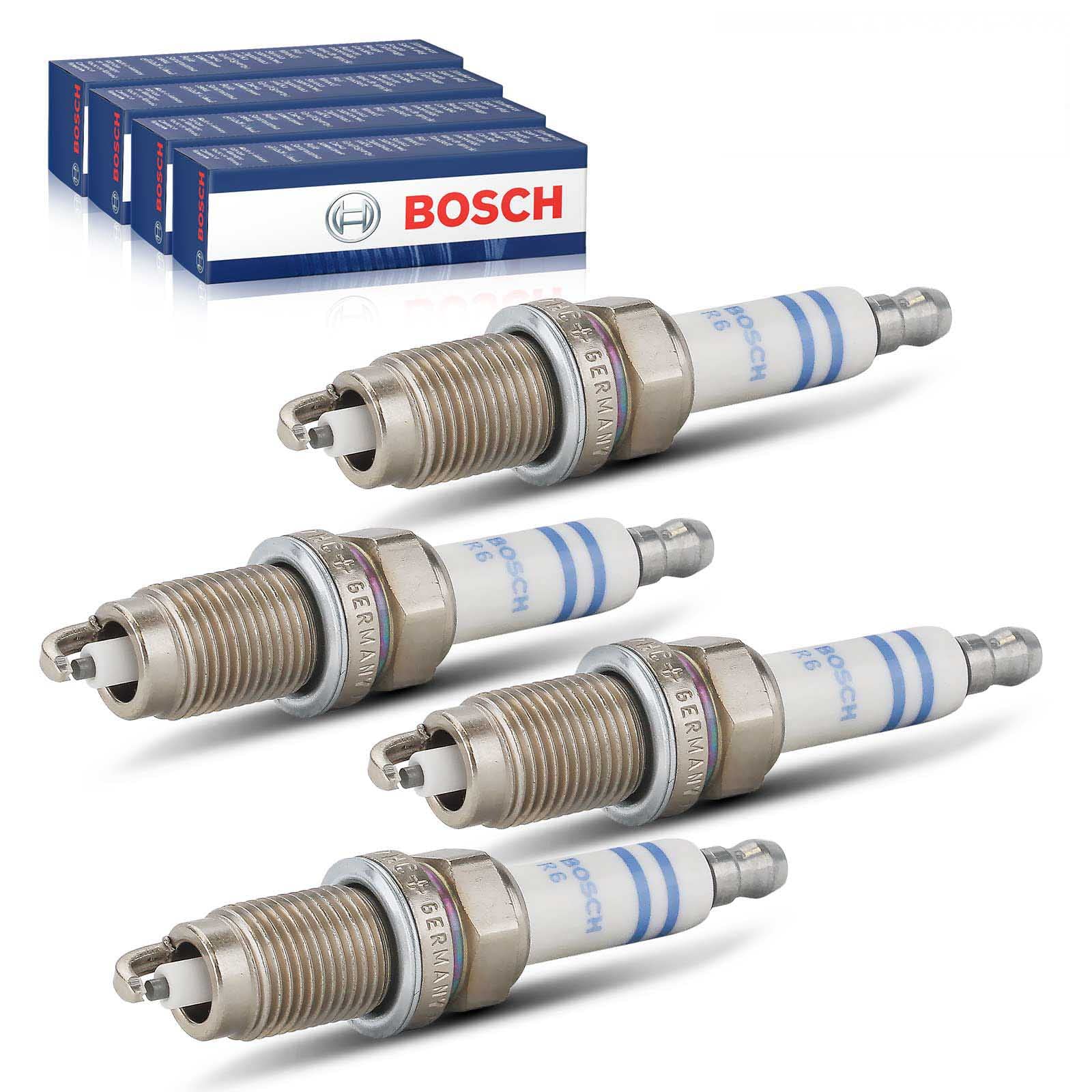 4x Original BOSCH 0242236565 Zündkerze Kompatibel mit Cherokee XJ 2.5L 4.0L 2000-2001 Wrangler II TJ 2.5L 4.0L 2000-2006 Ibiza III 6L1 1.2L-1.6L 2002-2009 Golf V 1K1 1.4L 2006-2008 von Bosch