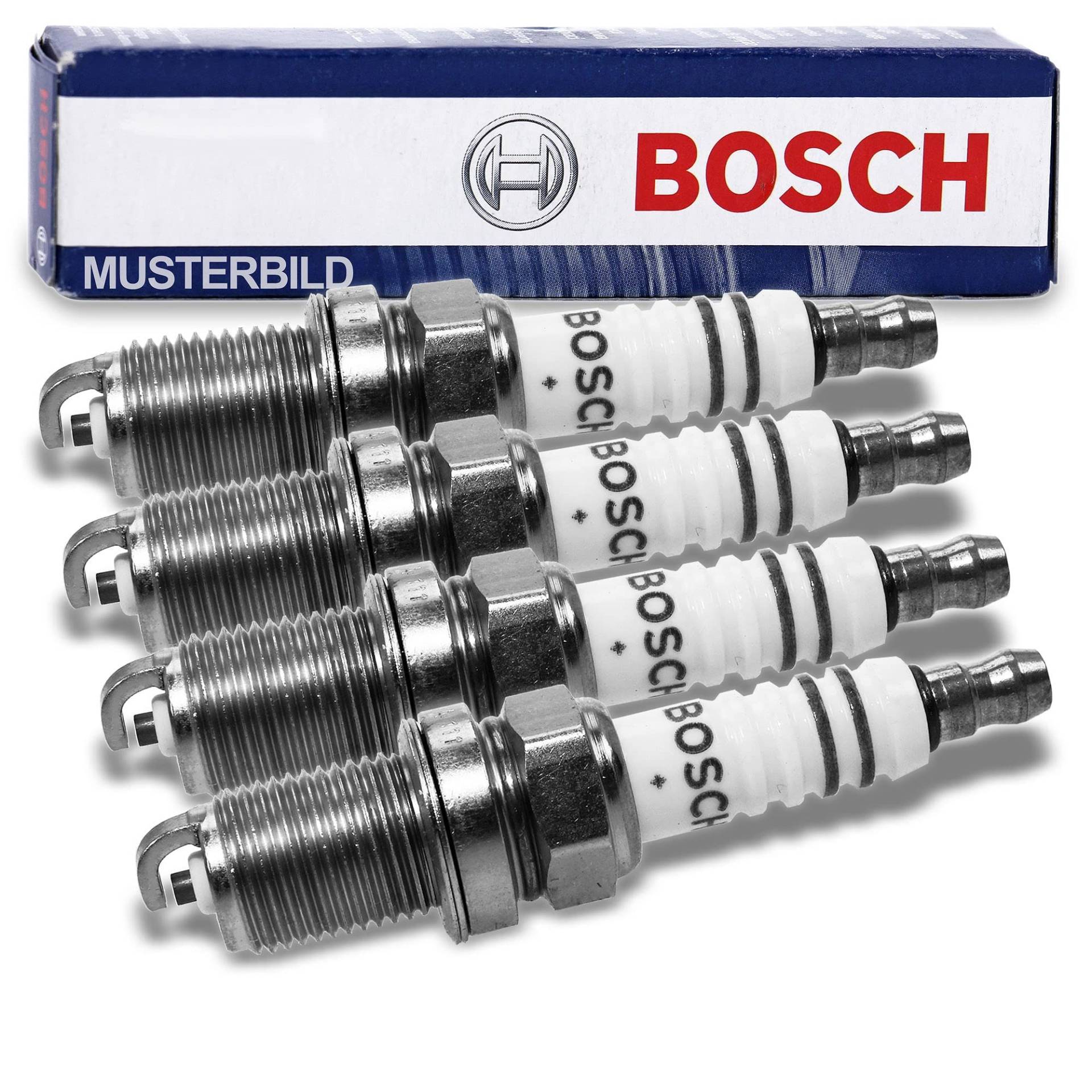 4x Zündkerze BOSCH Doppelplatin FR7KPP332 von Bosch