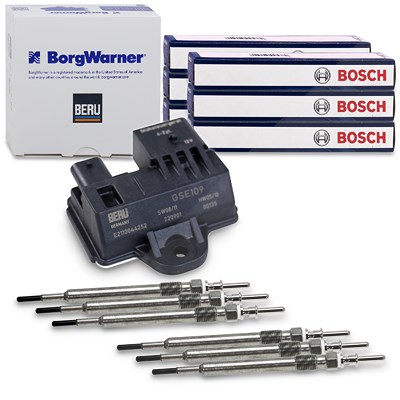 Bosch 6x Glühkerze + Glühzeitsteuergerät für BMW von Bosch