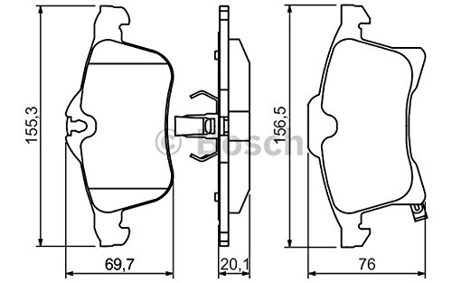 BOSCH 0 986 424 707 4x Bremsbeläge vorne von Bosch