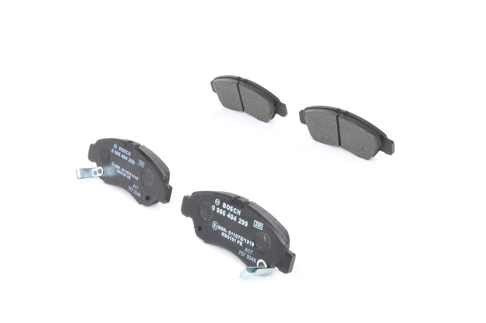 Bosch BP1234 Bremsbeläge - Vorderachse - ECE-R90 Zertifizierung - vier Bremsbeläge pro Set von Bosch Automotive