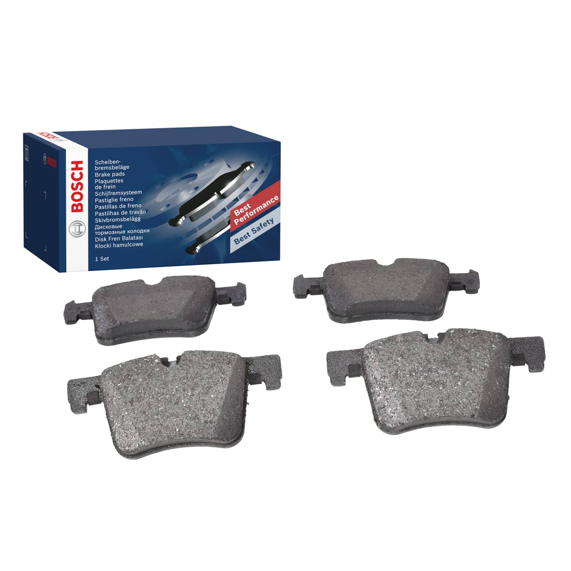 Bosch BP1408 Bremsbeläge - Vorderachse - ECE-R90 Zertifizierung - vier Bremsbeläge pro Set von Bosch Automotive