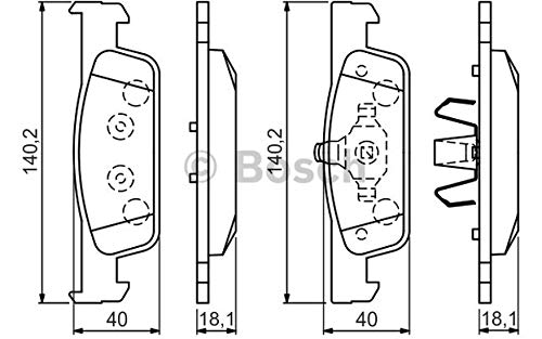 BOSCH 0 986 494 661 4x Bremsbeläge vorne BOSCH 0 986 494 661 4x Bremsbeläge vorne von Bosch