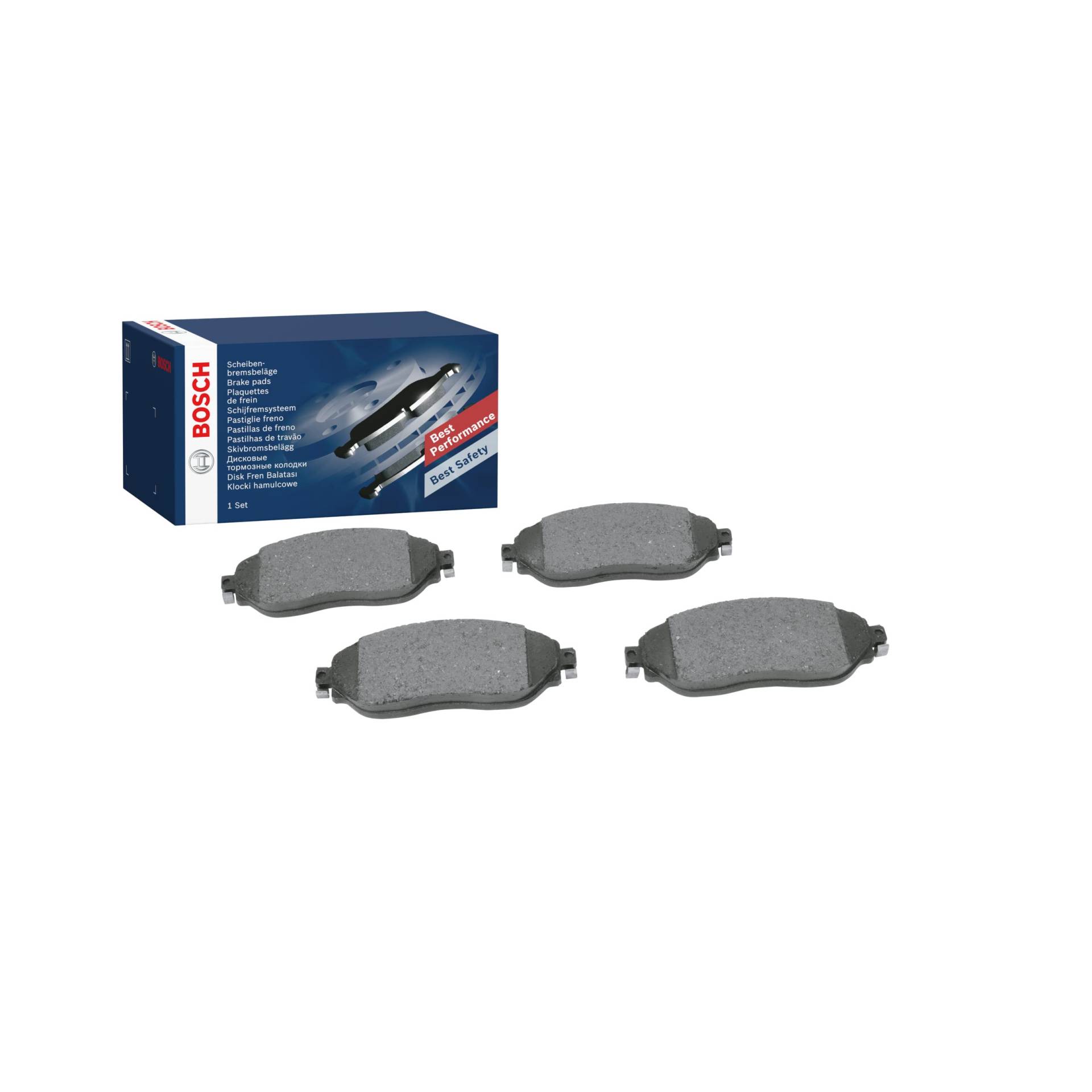 Bosch BP1991 - Auto Bremsbeläge vorne - Bosch-Qualität - für leises Bremsen mit wenig Staub - ECE-R90 zertifiziert - kupferfrei - 1 Set mit 4 Bremsbelägen - mit Zubehör Bosch BP1991 - Auto Bremsbeläge vorne - Bosch-Qualität - für leises Bremsen mit wenig Staub - ECE-R90 zertifiziert - kupferfrei - 1 Set mit 4 Bremsbelägen - mit Zubehör von Bosch Automotive