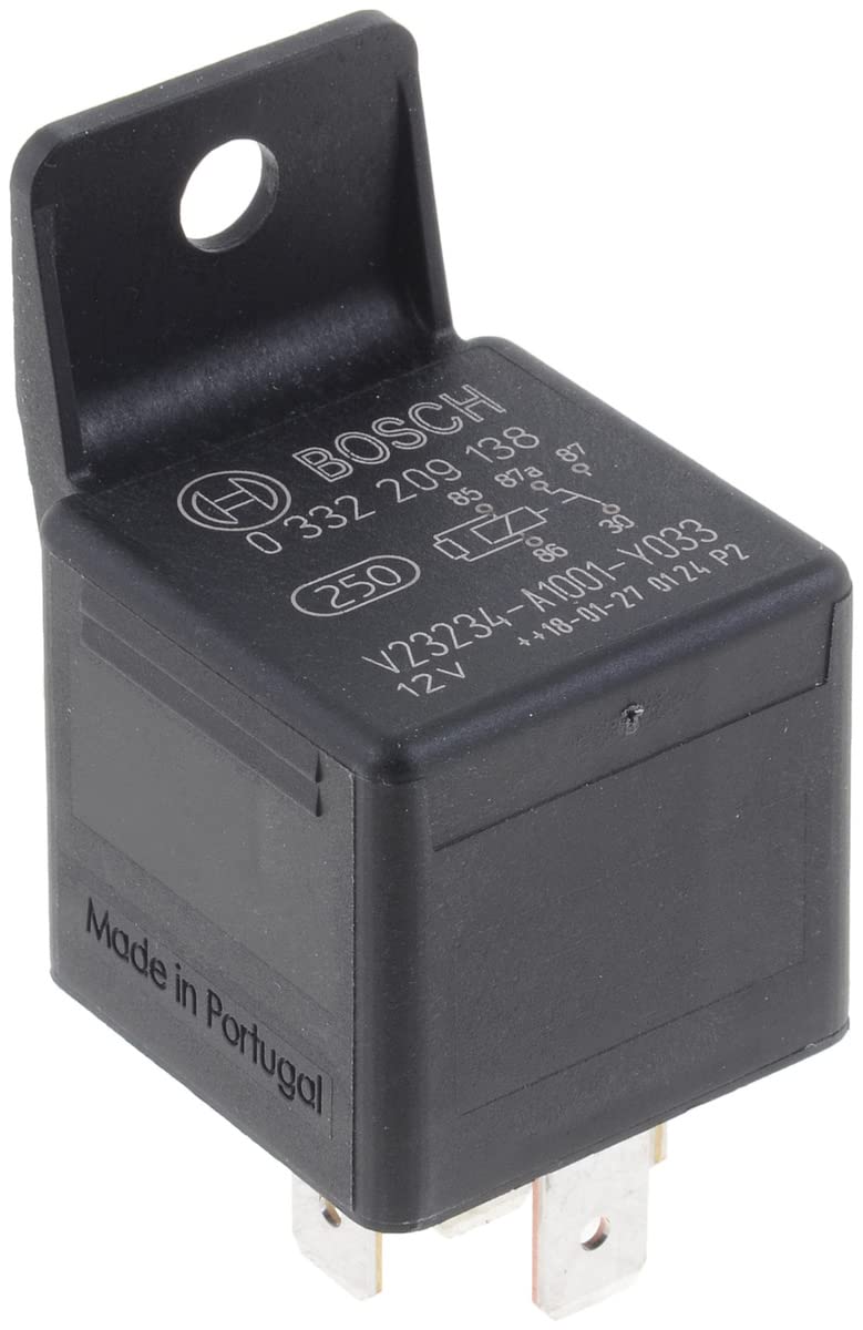 Bosch 0332209138 Mini-Relais 12V 30A, IP5K4, Betriebstemperatur von -40° C bis 100° C, Wechselrelais, 5 Pin Relais Bosch 0332209138 Mini-Relais 12V 30A, IP5K4, Betriebstemperatur von -40° C bis 100° C, Wechselrelais, 5 Pin Relais von Bosch Automotive