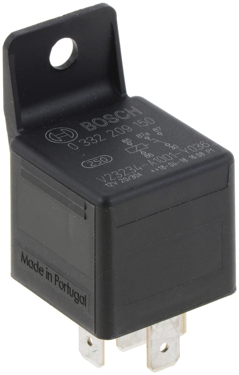 Bosch 0332209150 Mini-Relais 12V 30A, IP5K4, Betriebstemperatur von -40° C bis 100° C, Wechselrelais, 5 Pin Relais Bosch 0332209150 Mini-Relais 12V 30A, IP5K4, Betriebstemperatur von -40° C bis 100° C, Wechselrelais, 5 Pin Relais von Bosch Automotive