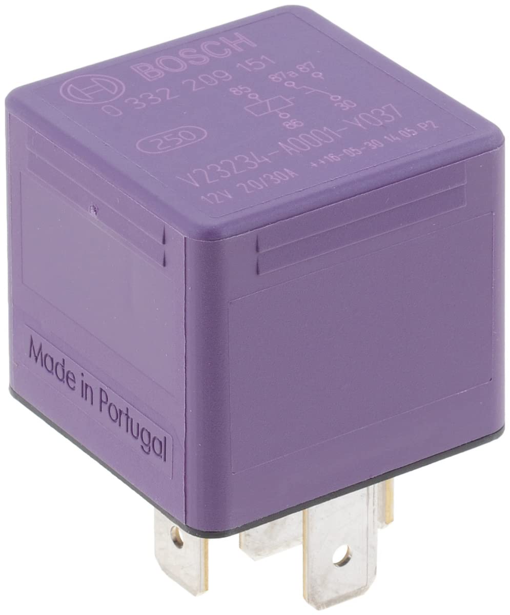 Bosch 0332209151 Mini-Relais 12V 30A, IP5K4, Betriebstemperatur von -40° bis 100°, Wechselrelais, 5 Pin Relais Bosch 0332209151 Mini-Relais 12V 30A, IP5K4, Betriebstemperatur von -40° bis 100°, Wechselrelais, 5 Pin Relais von Bosch Automotive