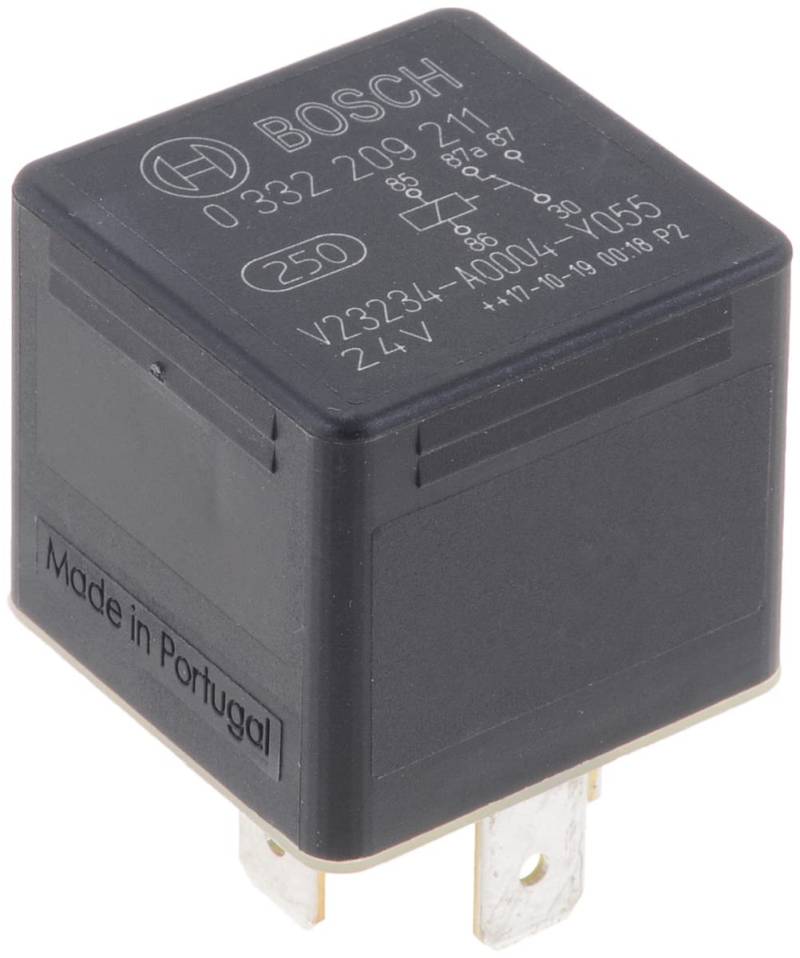 Bosch 0332209211 Mini-Relais 24V 20A, IP5K4, Betriebstemperatur von -40° bis 85°, Wechselrelais, 5 Pin Relais von Bosch Automotive