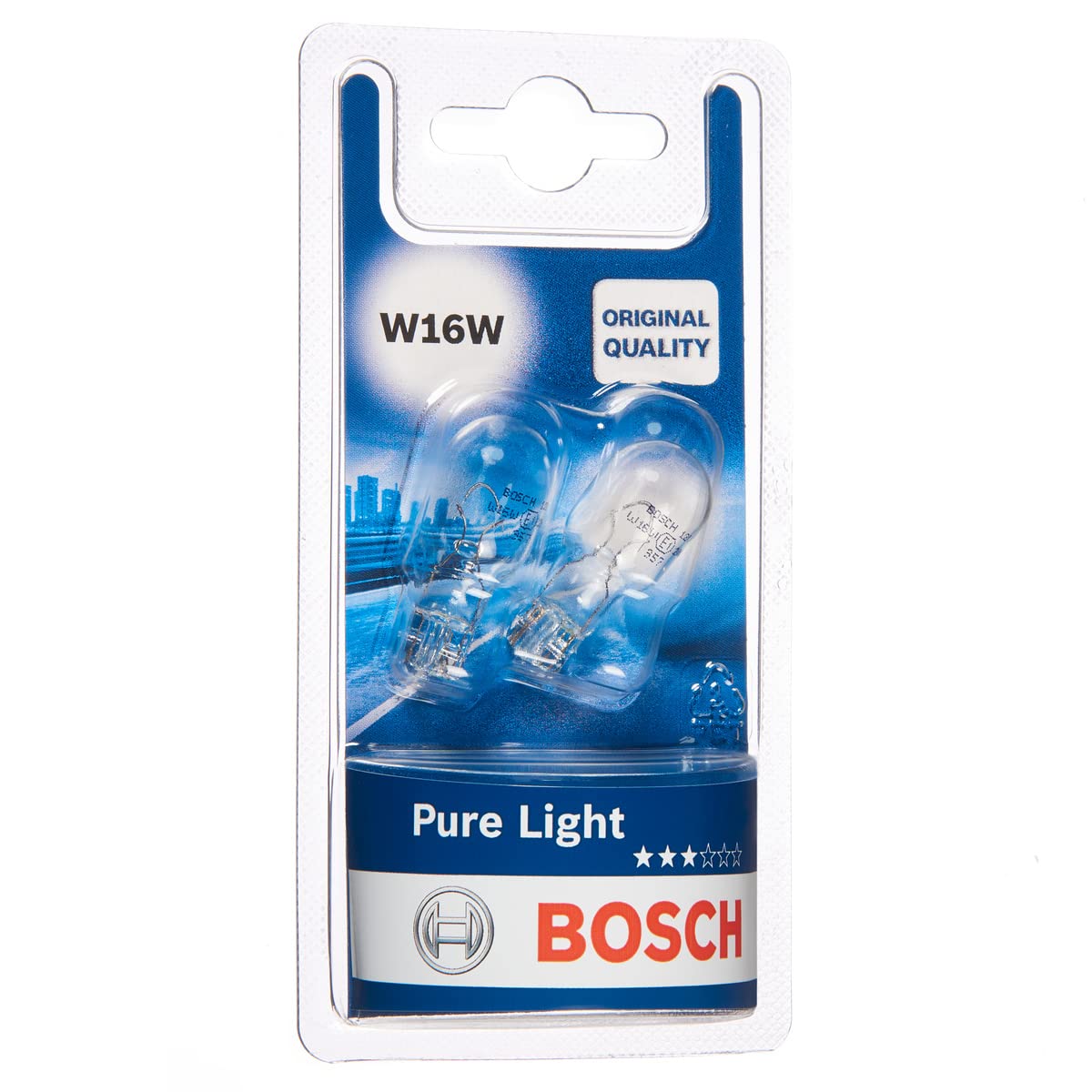 Bosch W16W Pure Light Fahrzeuglampen - 12 V 16 W W2,1x9,5d - 2 Stücke von Bosch Automotive