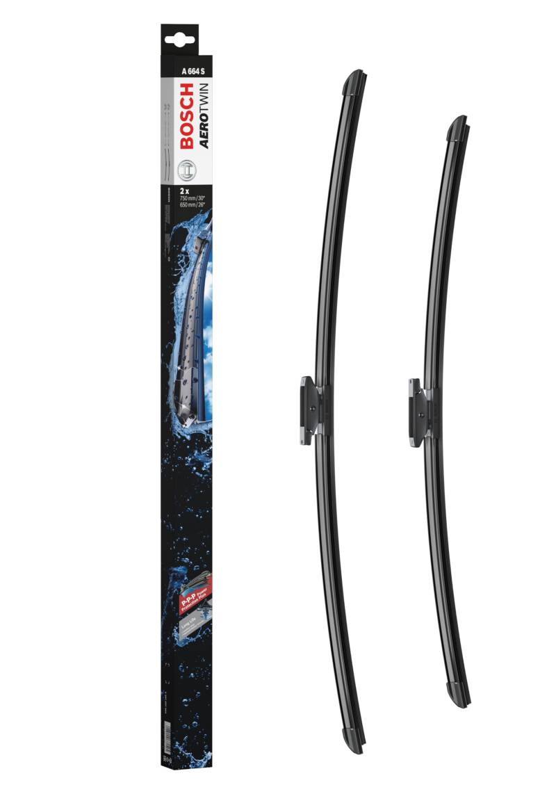 Bosch Scheibenwischer Aerotwin A664S, Länge: 750mm/650mm − Set für Frontscheibe - Nur für Rechtslenker-Fahrzeuge (UK) von Bosch Automotive