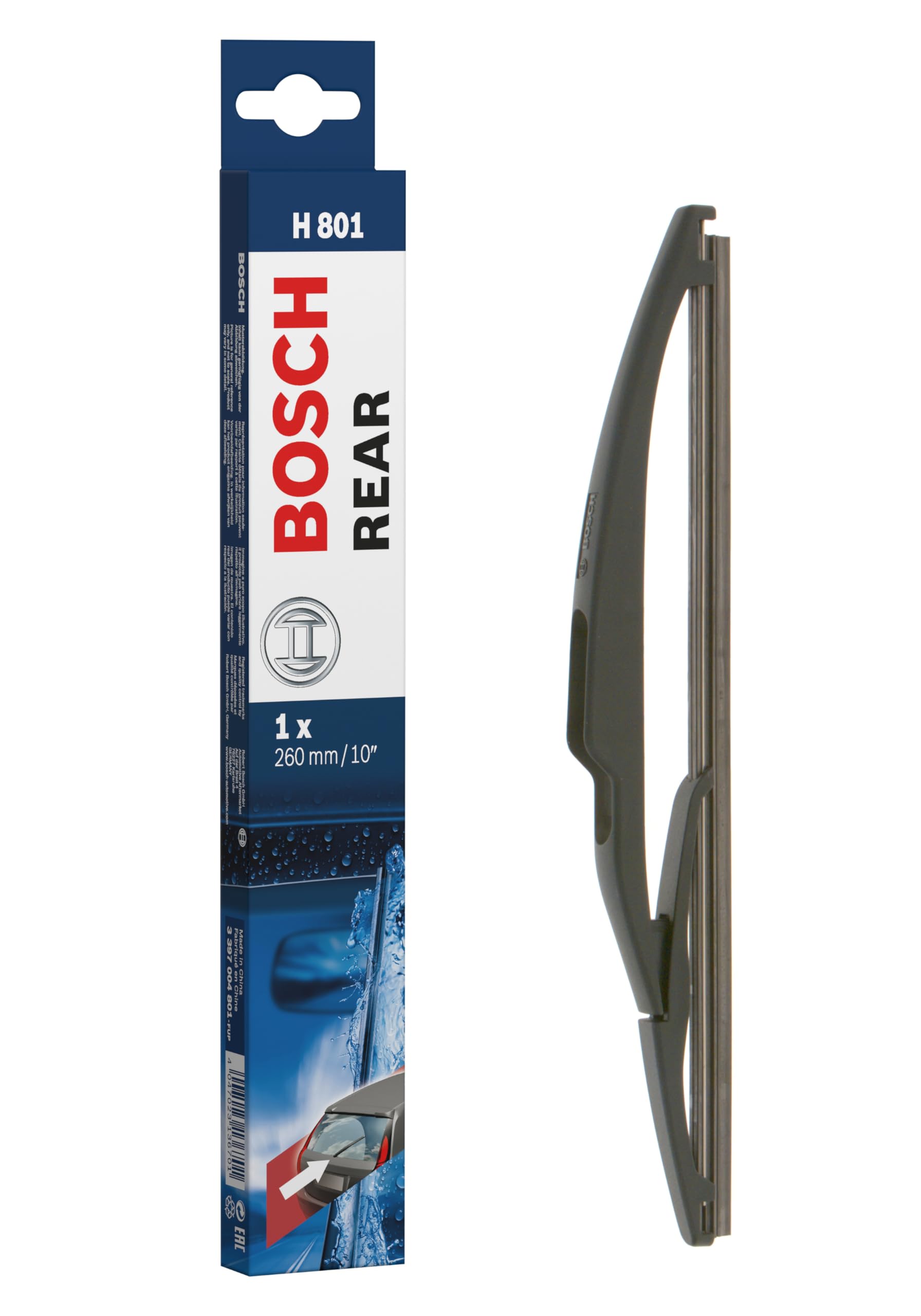 Bosch Scheibenwischer Rear H801, Länge: 260mm – Scheibenwischer für Heckscheibe von Bosch Automotive