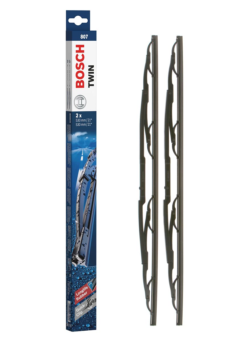 Bosch Scheibenwischer Twin 807, Länge: 530mm/530mm – Set für Frontscheibe Bosch Scheibenwischer Twin 807, Länge: 530mm/530mm – Set für Frontscheibe von Bosch