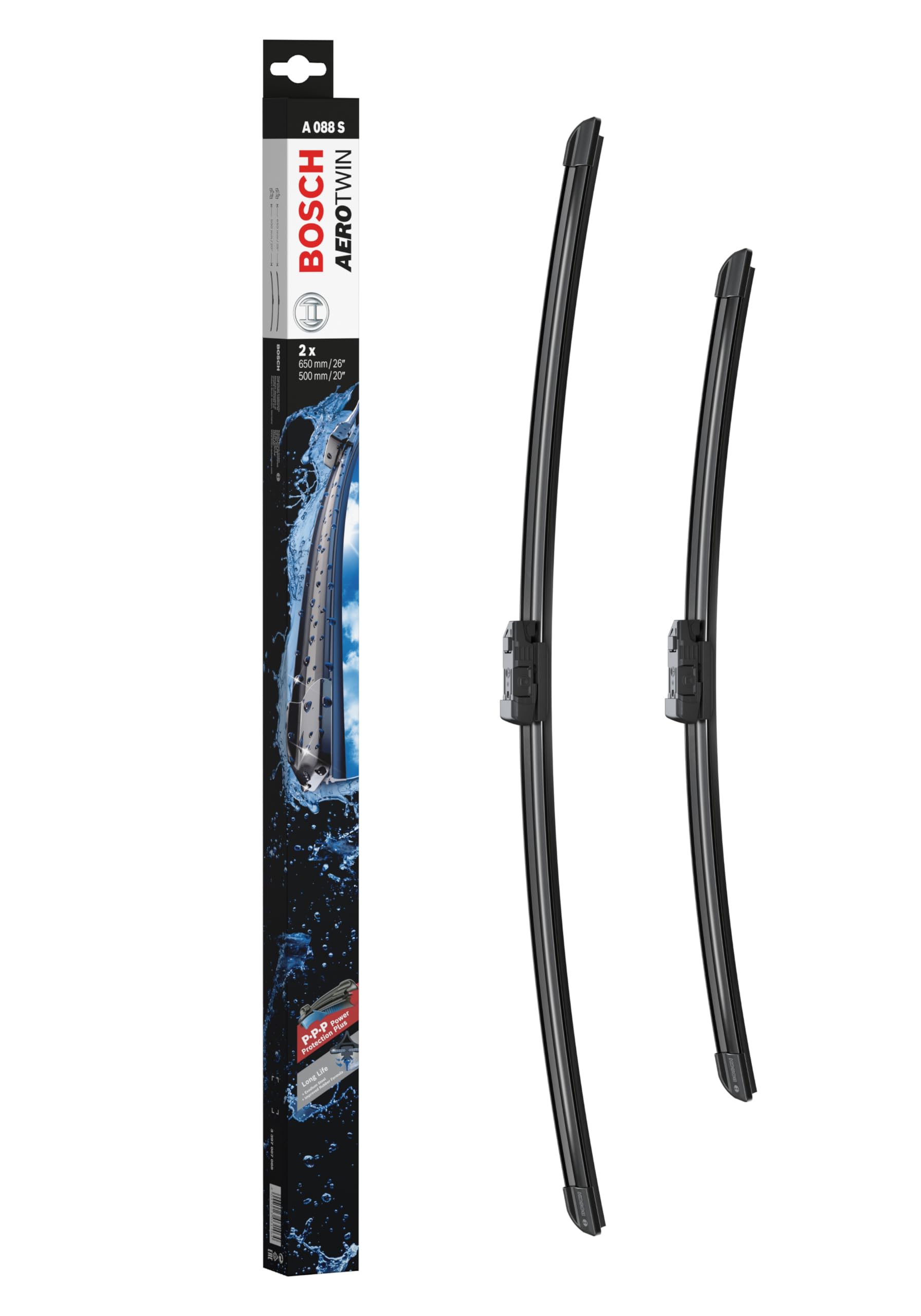 Bosch Scheibenwischer Aerotwin A088S, Länge: 650mm/500mm – Set für Frontscheibe Bosch Scheibenwischer Aerotwin A088S, Länge: 650mm/500mm – Set für Frontscheibe von Bosch