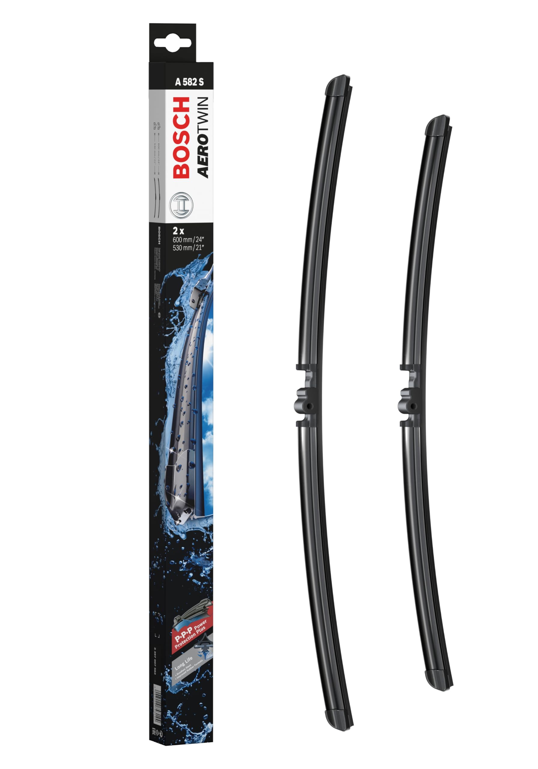 Bosch Scheibenwischer Aerotwin A582S, Länge: 600mm/530mm – Set für Frontscheibe Bosch Scheibenwischer Aerotwin A582S, Länge: 600mm/530mm – Set für Frontscheibe von Bosch