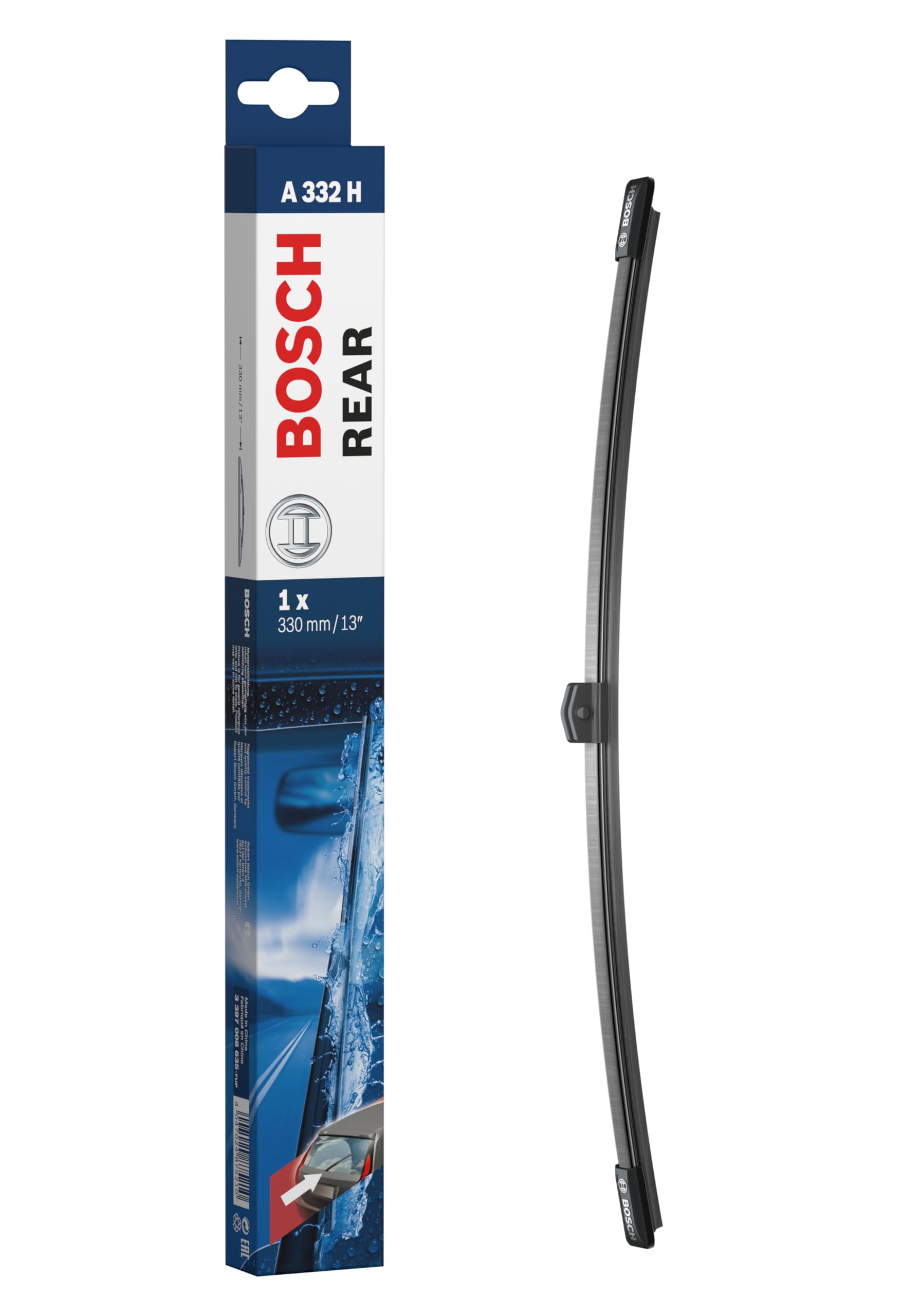 Bosch Scheibenwischer Rear A332H, Länge: 330mm – Scheibenwischer für Heckscheibe von Bosch Automotive