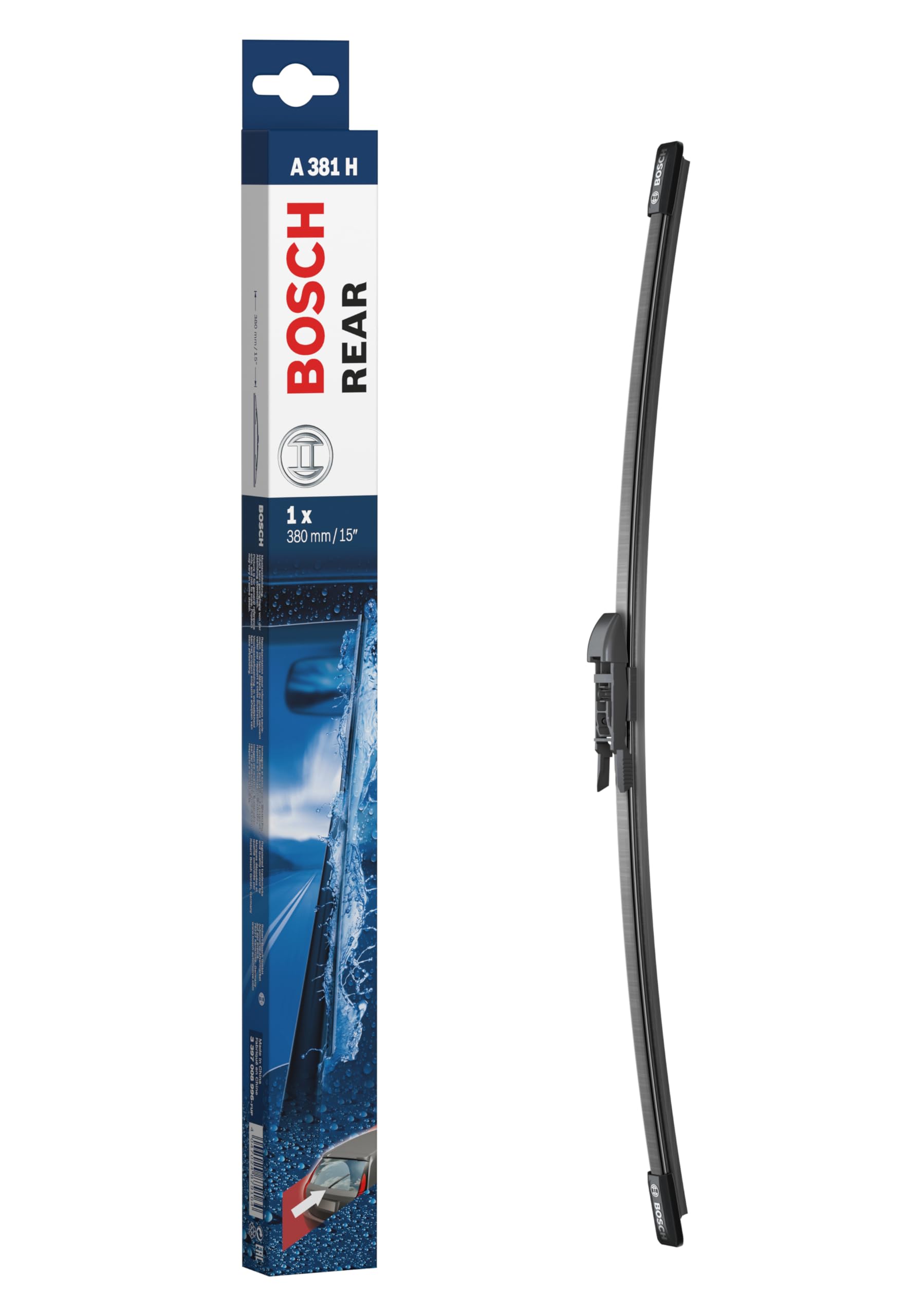 Bosch Scheibenwischer Rear A381H, Länge: 380mm – Scheibenwischer für Heckscheibe von Bosch Automotive
