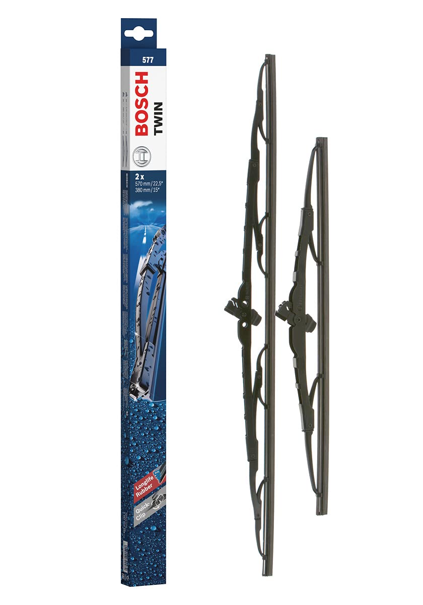 Bosch Scheibenwischer Twin 577, Länge: 575mm/380mm – Set für Frontscheibe Bosch Scheibenwischer Twin 577, Länge: 575mm/380mm – Set für Frontscheibe von Bosch