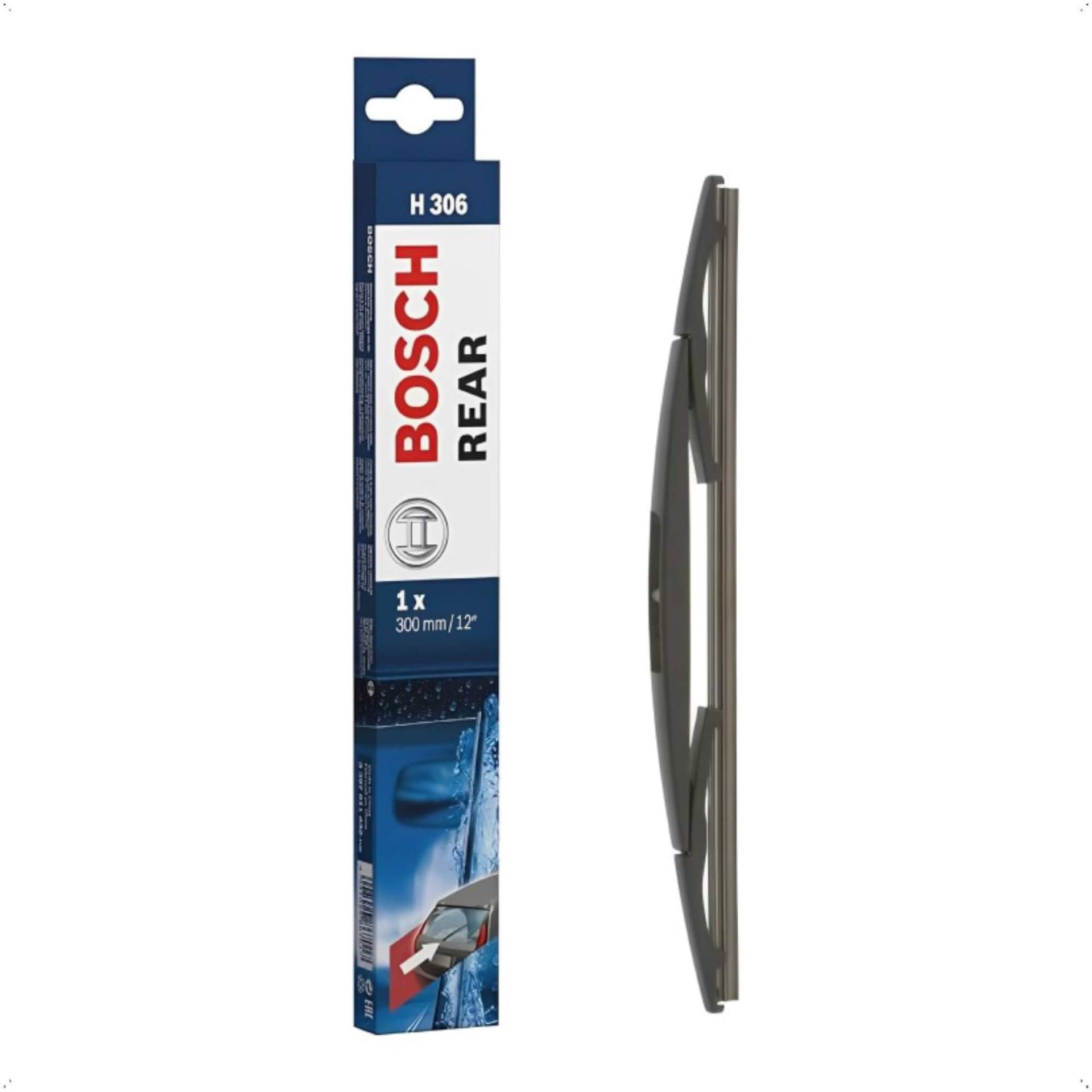 Bosch Scheibenwischer Rear H306, Länge: 300mm – Scheibenwischer für Heckscheibe von Bosch Automotive