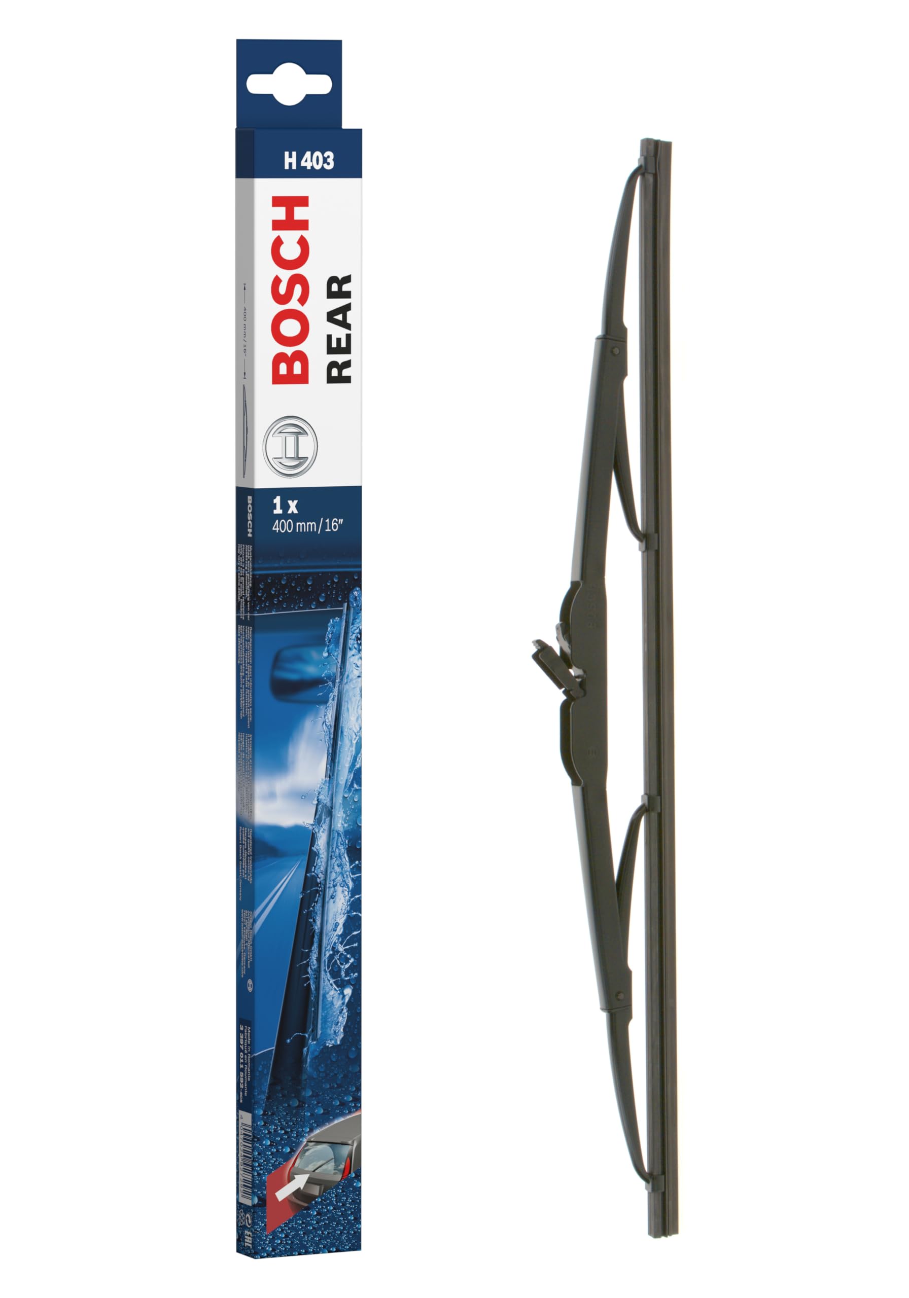 Bosch Scheibenwischer Rear H403, Länge: 400mm – Scheibenwischer für Heckscheibe von Bosch Automotive