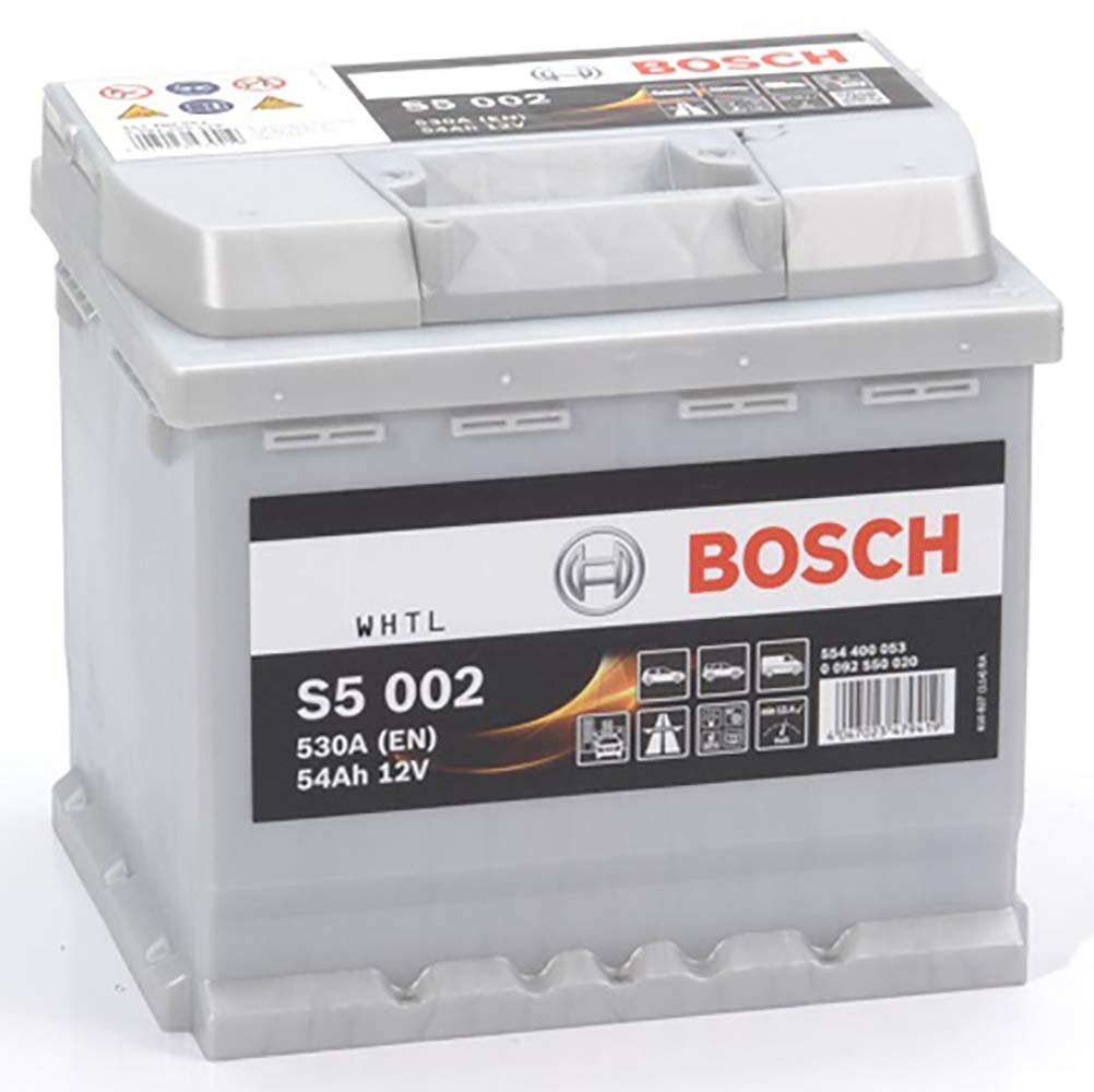 Bosch S5002 - Autobatterie - 54A/h - 530A - Blei-Säure-Technologie - für Fahrzeuge ohne Start-Stopp-System von Bosch Automotive