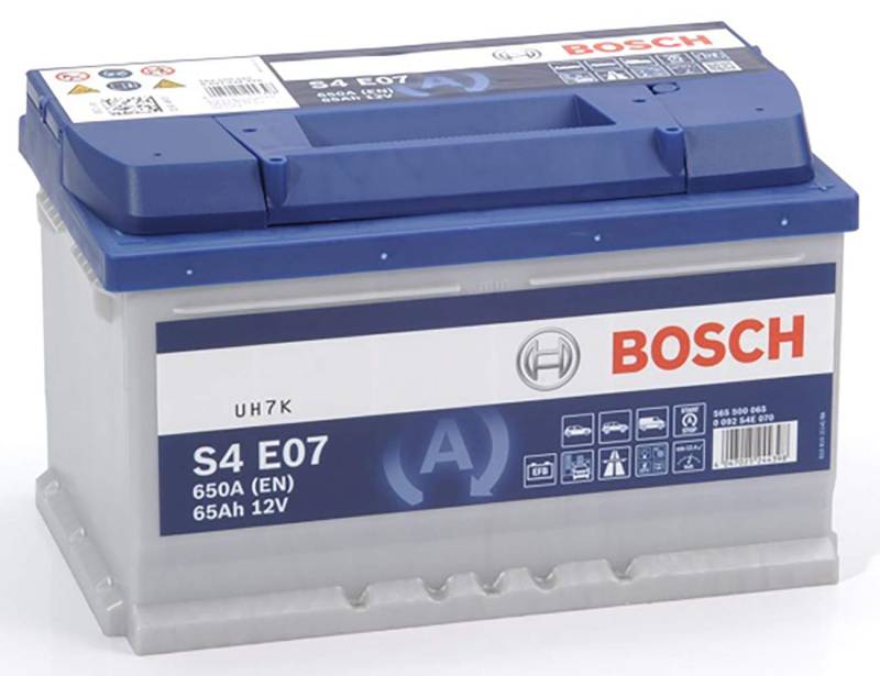 Bosch S4E07 - Autobatterie - 65A/h - 650A - EFB-Technologie - angepasst für Fahrzeuge mit Start/Stopp-System von Bosch Automotive