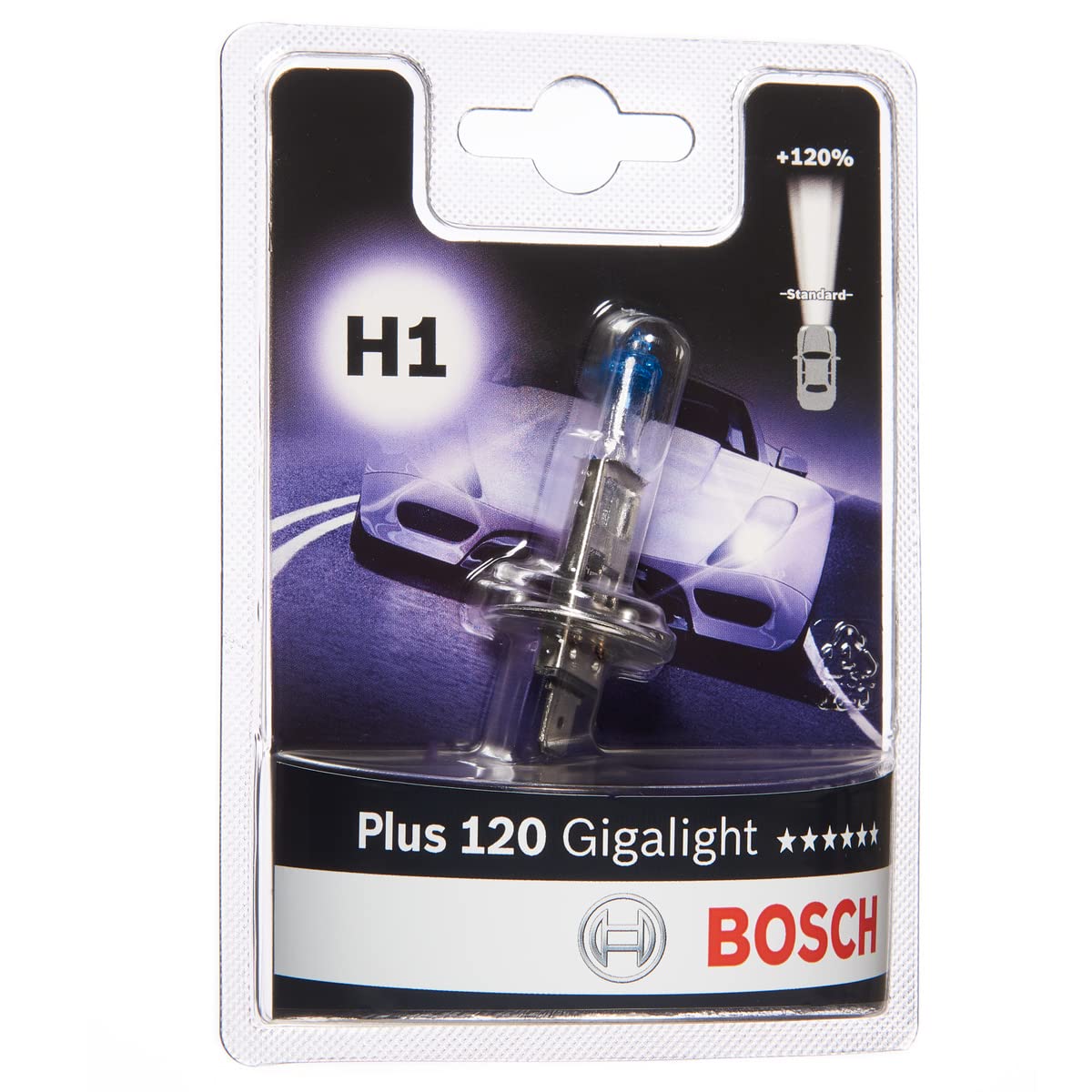Bosch H1 Plus 120 Gigalight Lampe - 12 V 55 W P14,5s - 1 Stück von Bosch Automotive